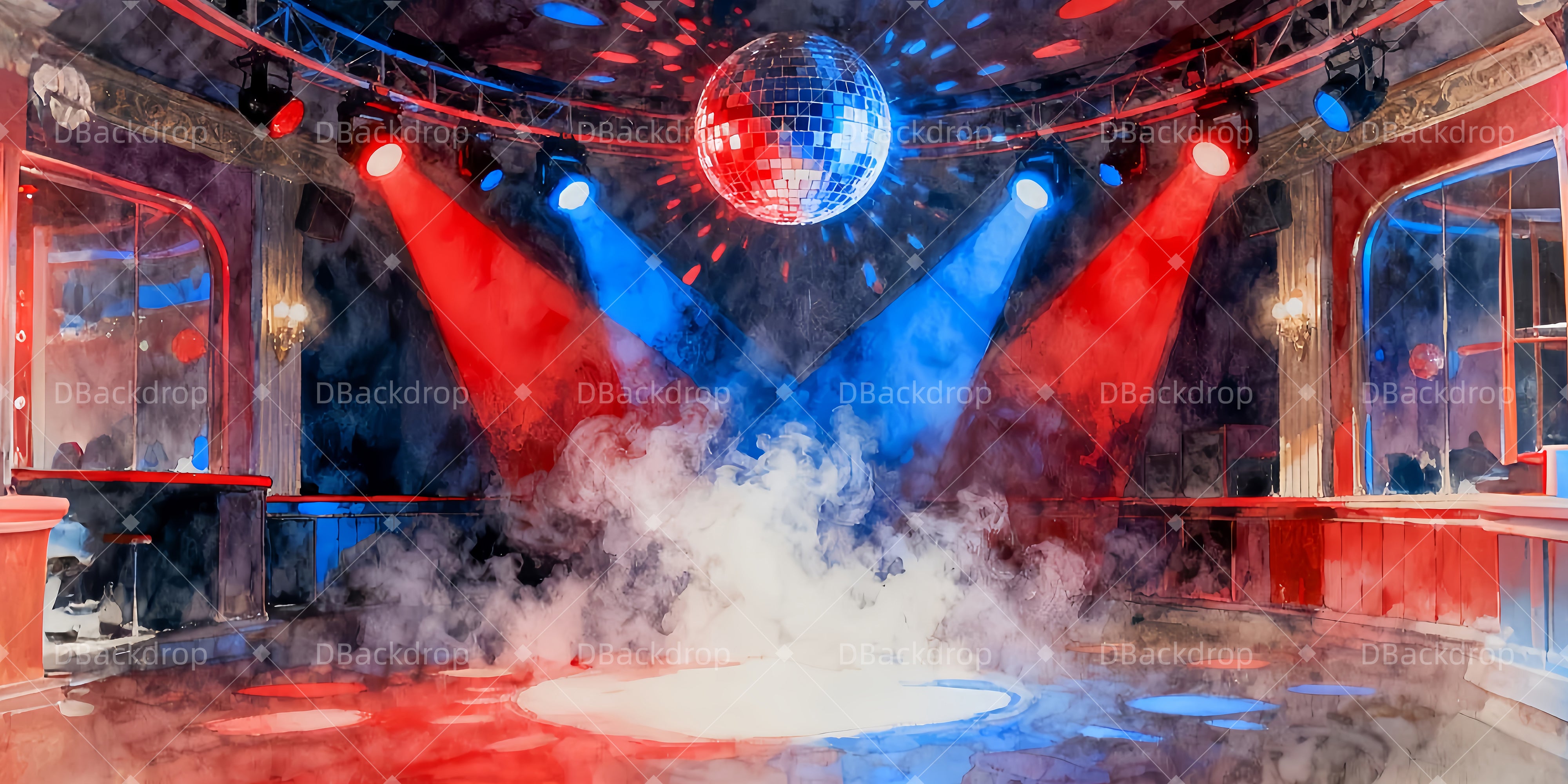 Theatervorhang Tanzclub Backdrop Theater LXX510-T1