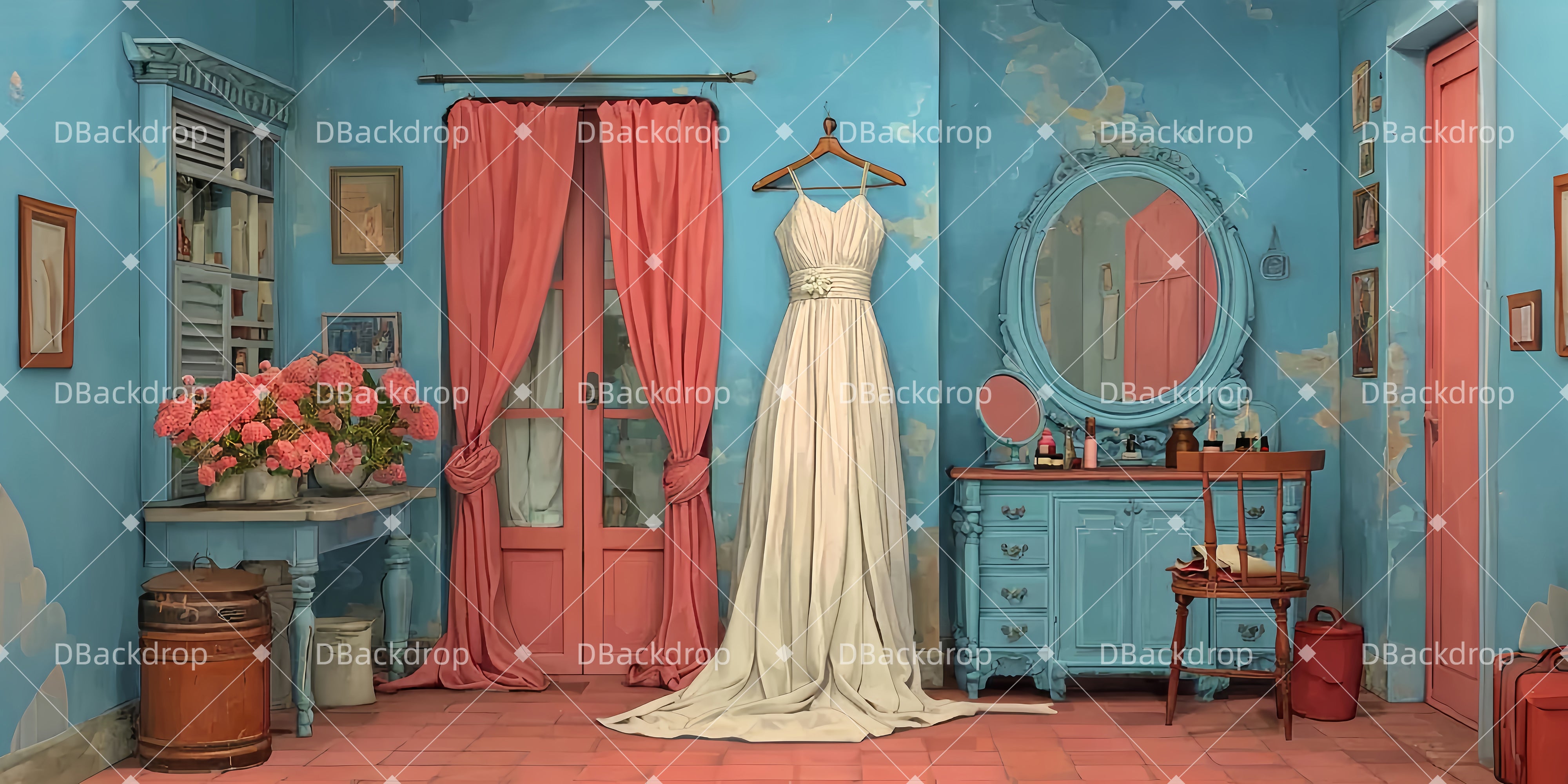 Theaterbühne Vorhang Ednas Ankleidezimmer Theater Vorhang auf LXX510-T36