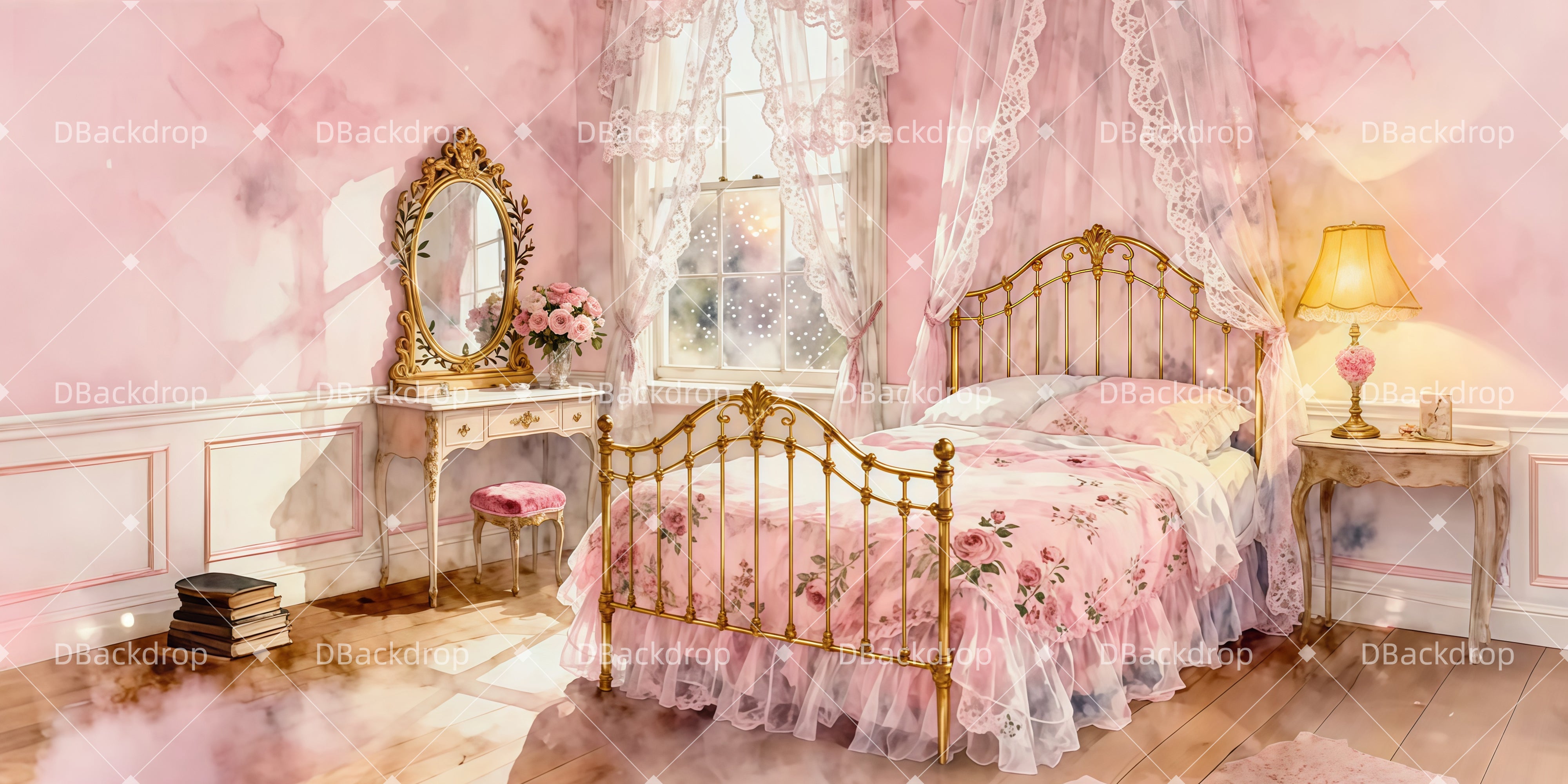 Theater Backdrops Romantische Spitzen-Suite Theater gardinen LXX511-T105