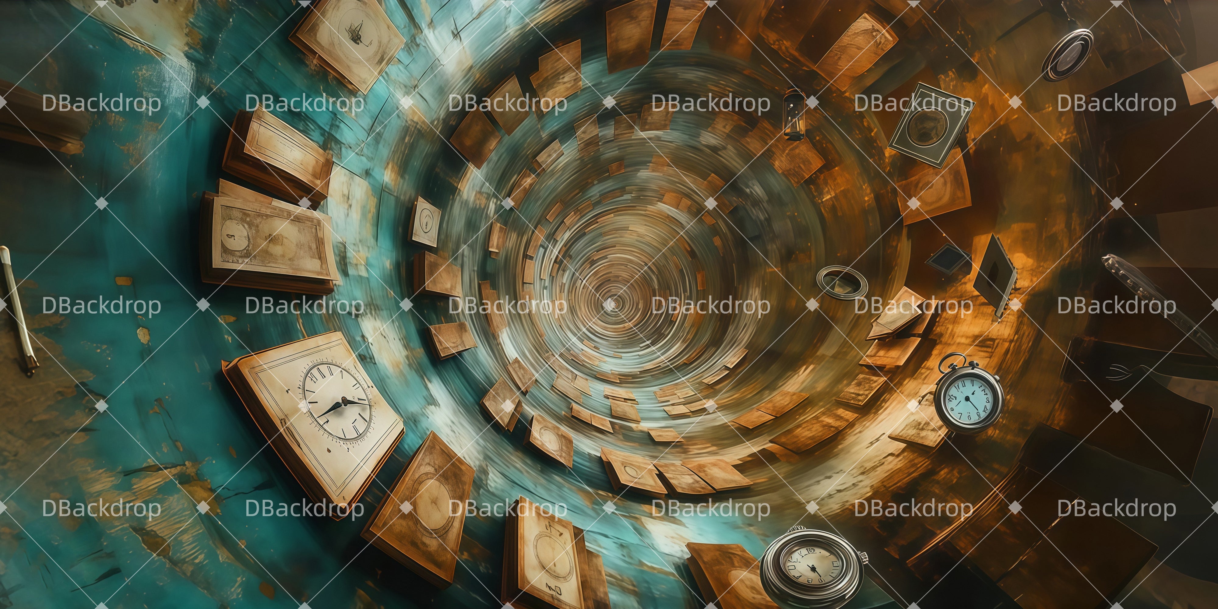 Bühne Theater Vorhang Zeitspiralen-Tunnel Theaterwand LXX511-T123