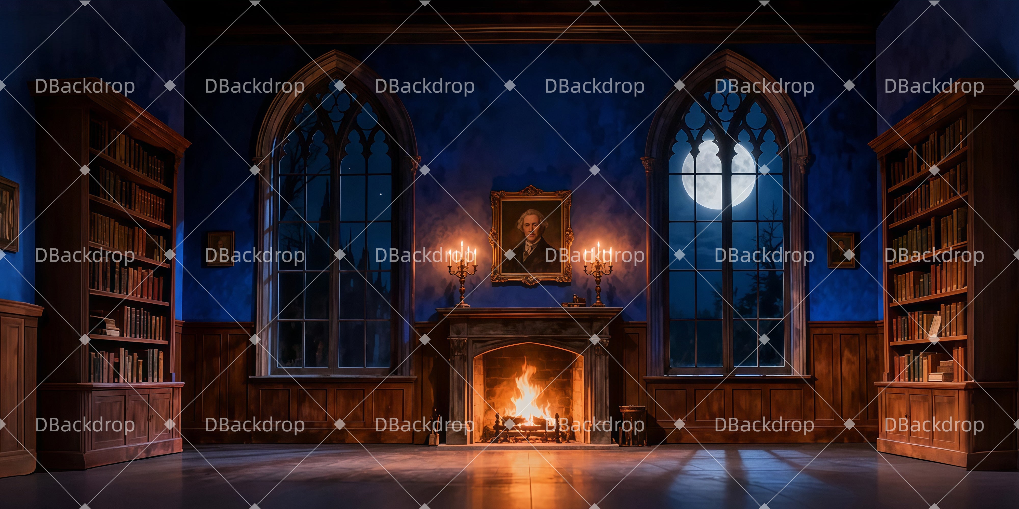 Theater Backdrops Mondlicht-Bibliothek Theaterwand LXX511-T22