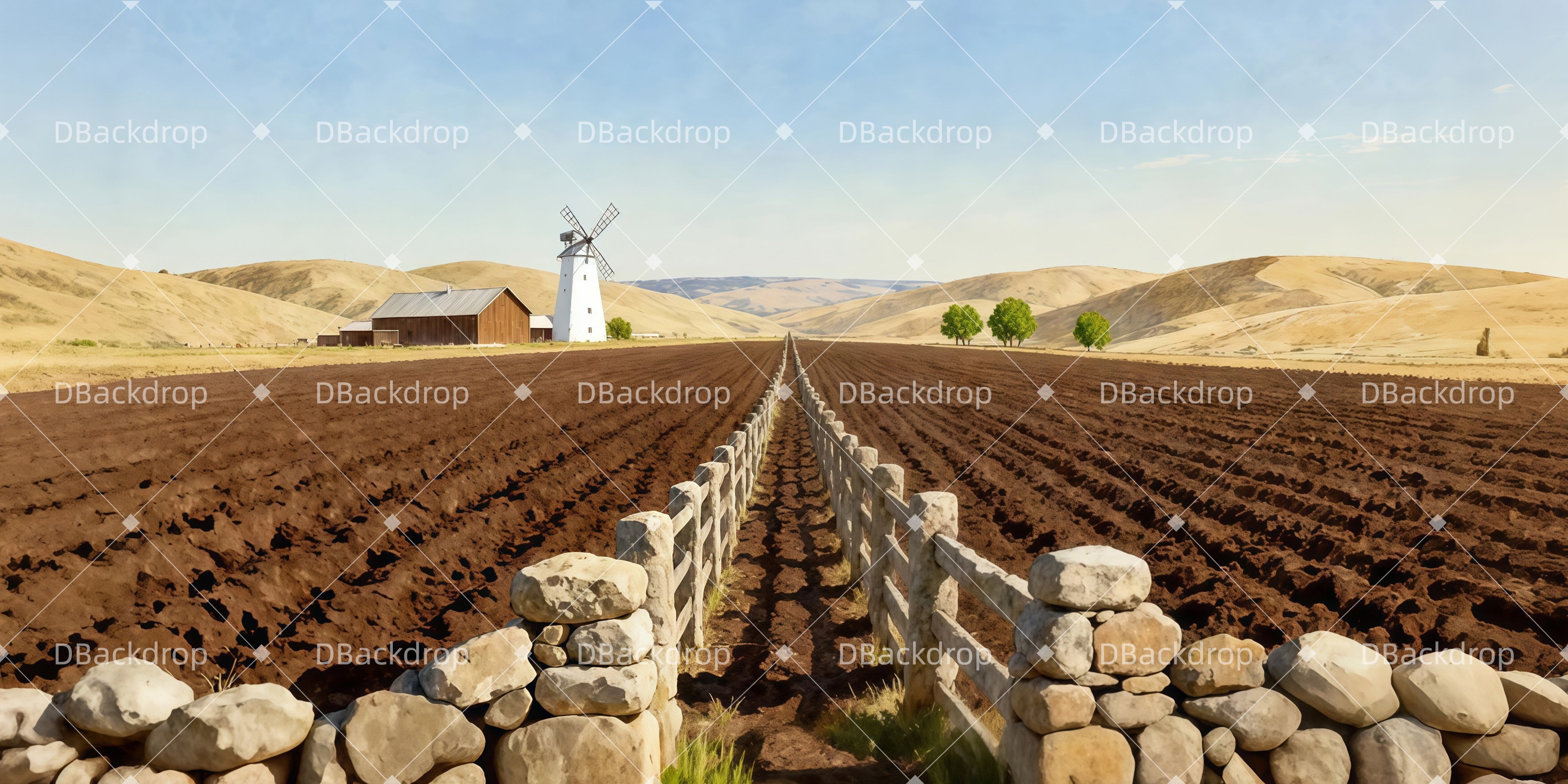 Theatervorhang Basteln Ländlicher Pflugweg Theaterbühnenbau LXX511-T44