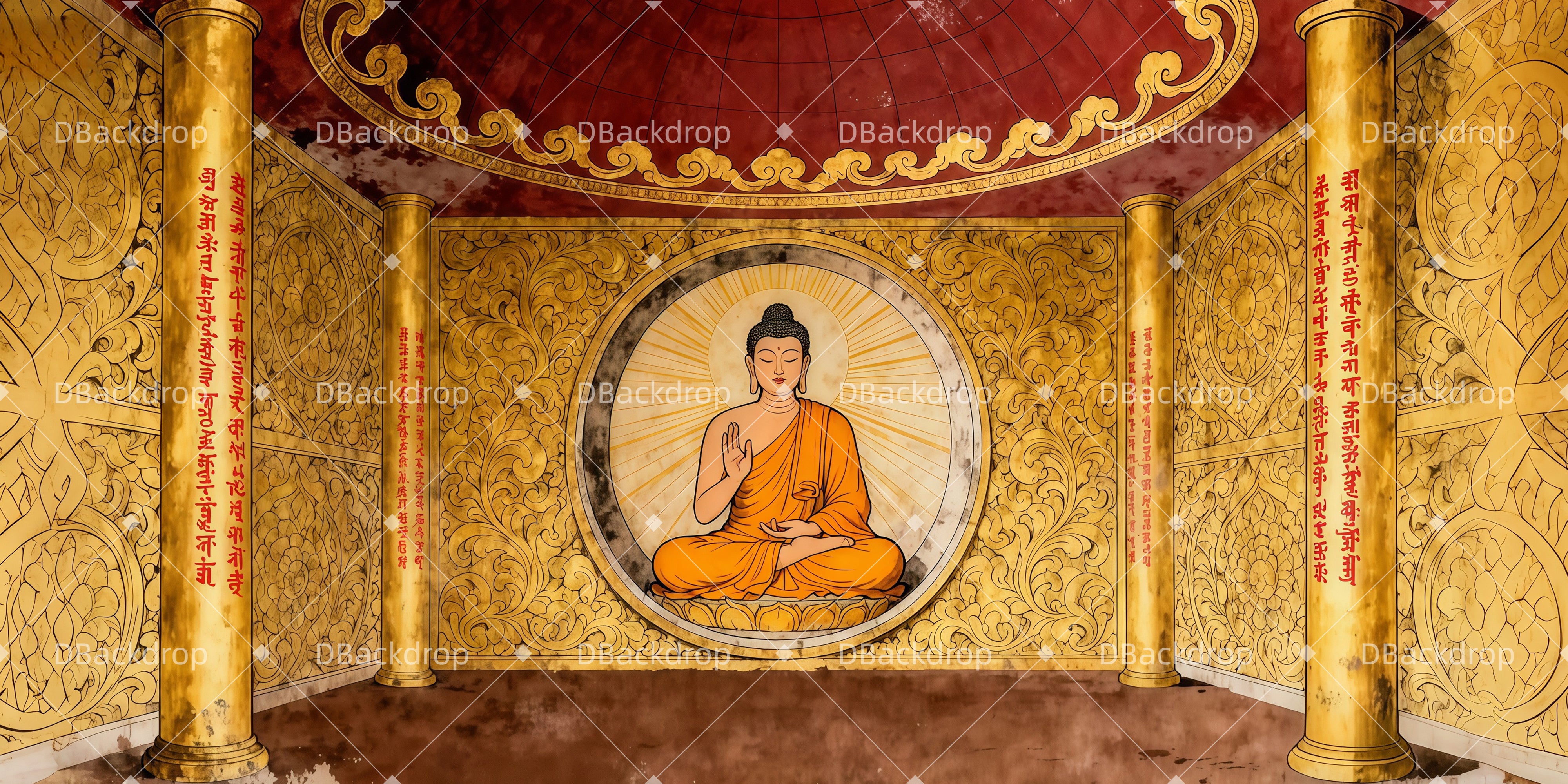 Bühne Theatervorhang Göttlicher Meditationsraum Theaterbühnenbau LXX511-T93