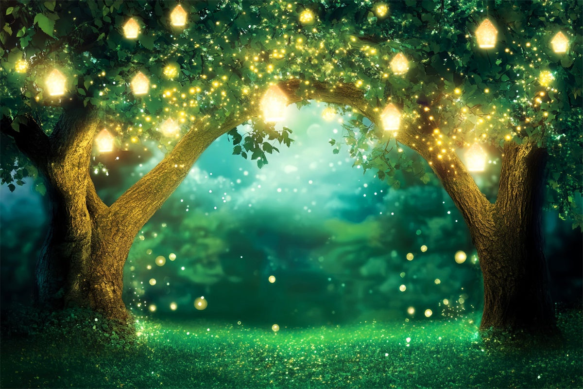 Enchanted Forest Backdrops Glitzernder Baum Torbogen Backdrop LXX57-121