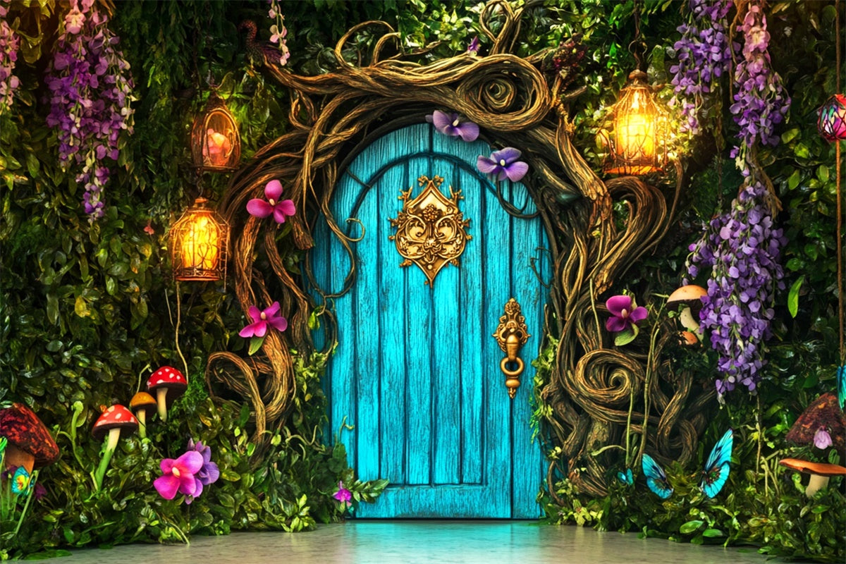 Magischer Wald Backdrop Secret Garden Doorway Backdrop LXX57-134