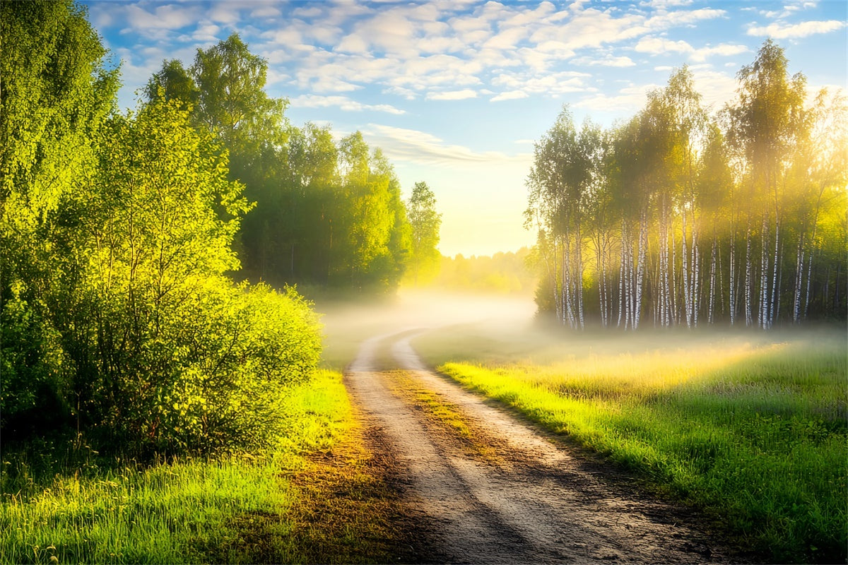 Wald Hintergrund Fotografie Morgenglühen Pfad Hintergrund LXX57-145