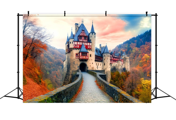 Herbstkulisse Enchanted Twilight Castle Fotohintergrund LXX57-153
