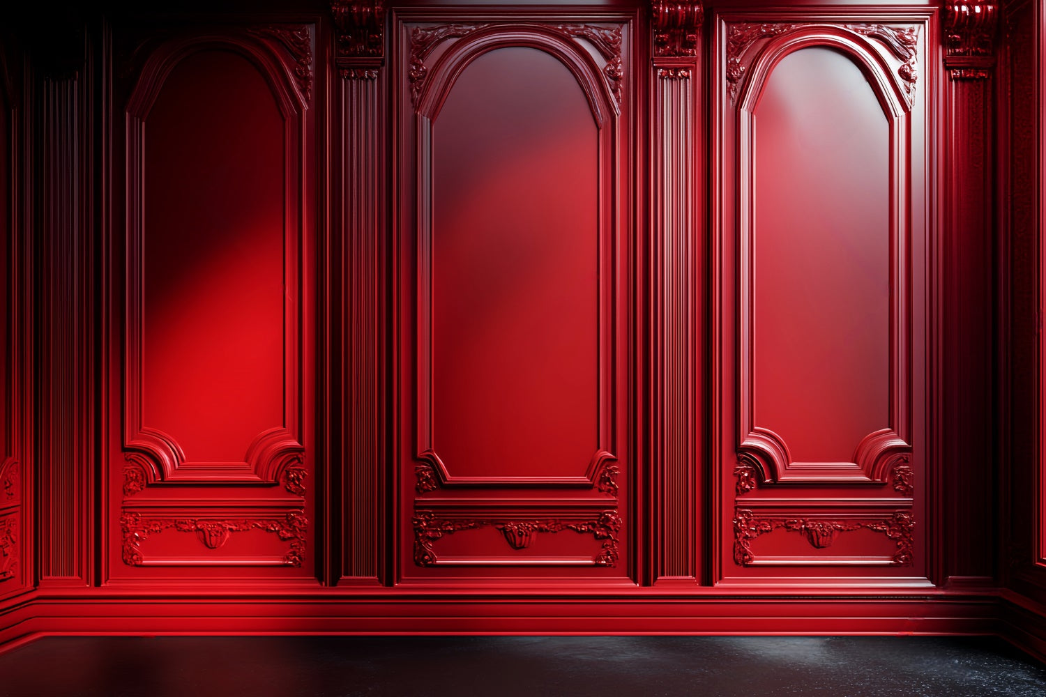 Vintage Wall Backdrop Klassischer roter geprägter Backdrop LXX57-186