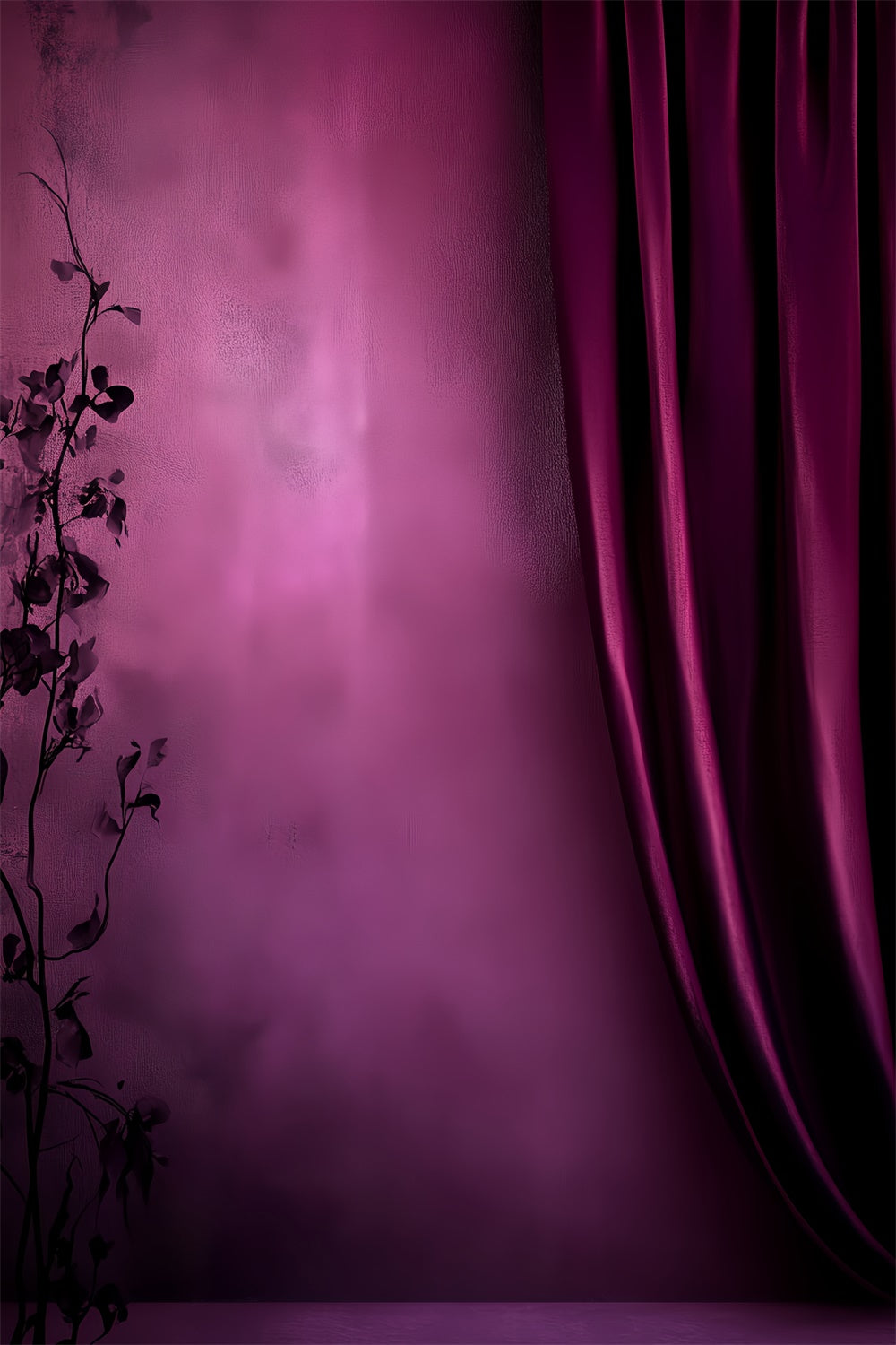 Vintage-Fotokulissen Moody Violet Curtain Backdrop LXX57-201