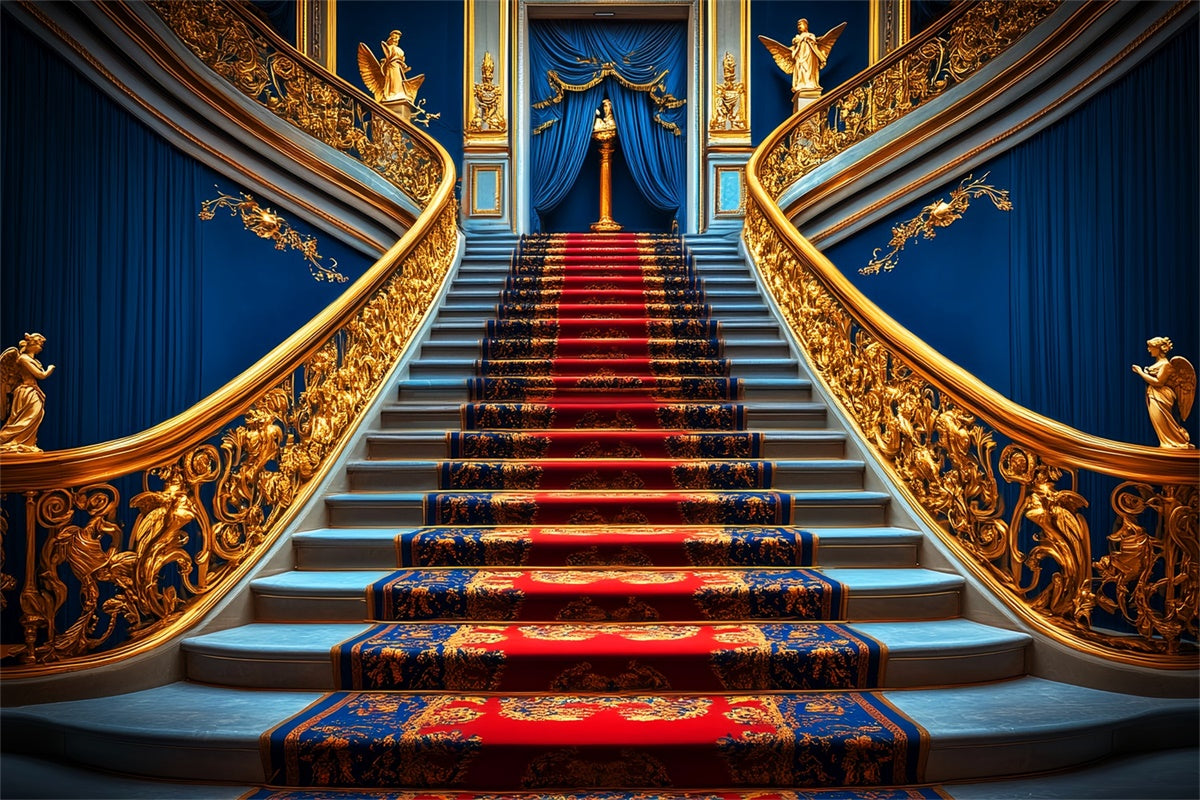Vintage Backdrop Königsblau Grand Staircase Backdrop LXX57-234