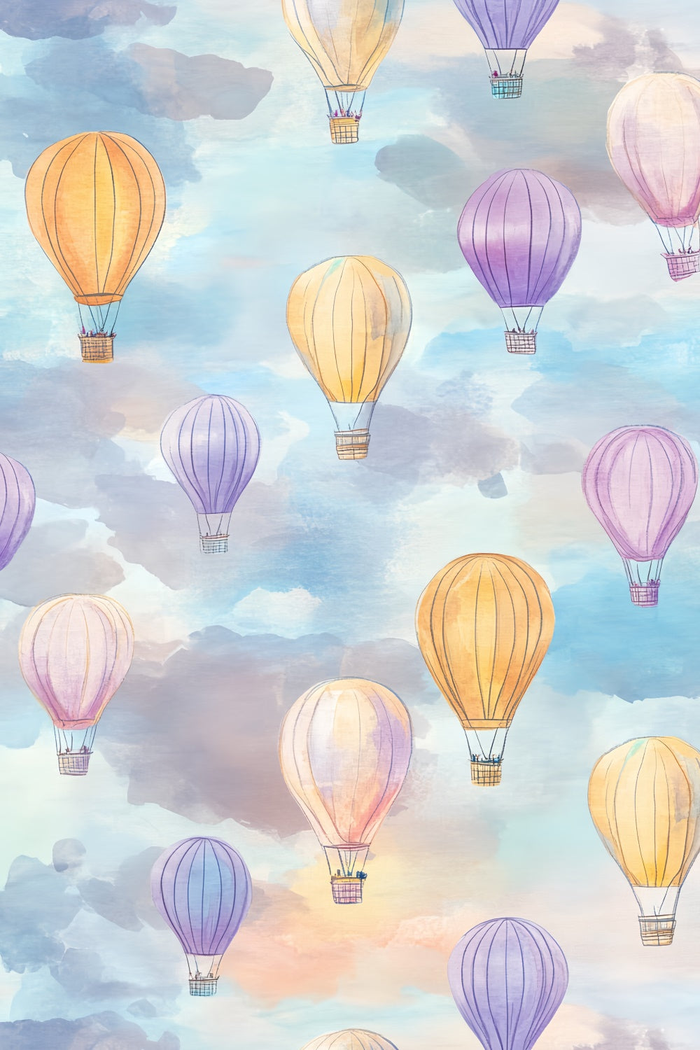 Foto-Portrait-Hintergrund Pastell Ballon Aquarell-Hintergrund LXX57-265
