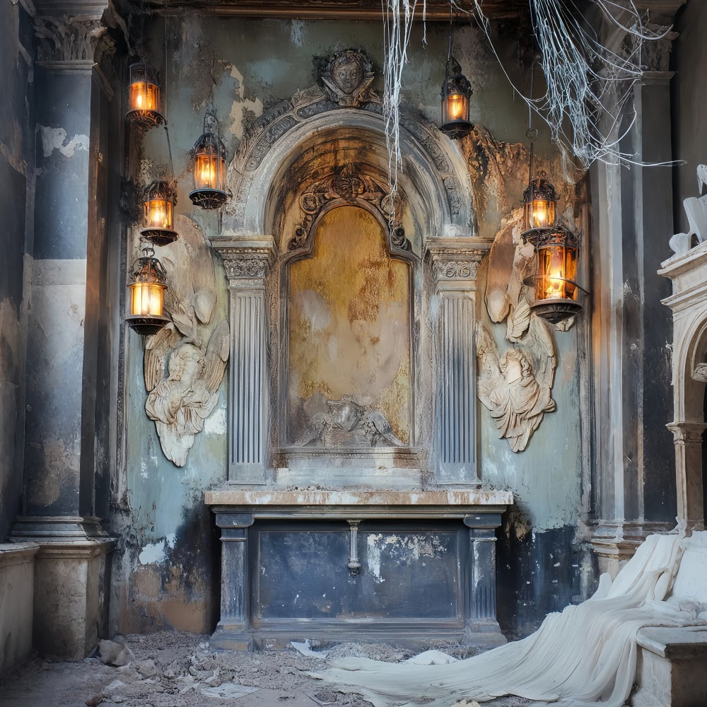 Hintergrund für Porträts Gotische Ruinen Altar Tuch Hintergründe LXX57-285