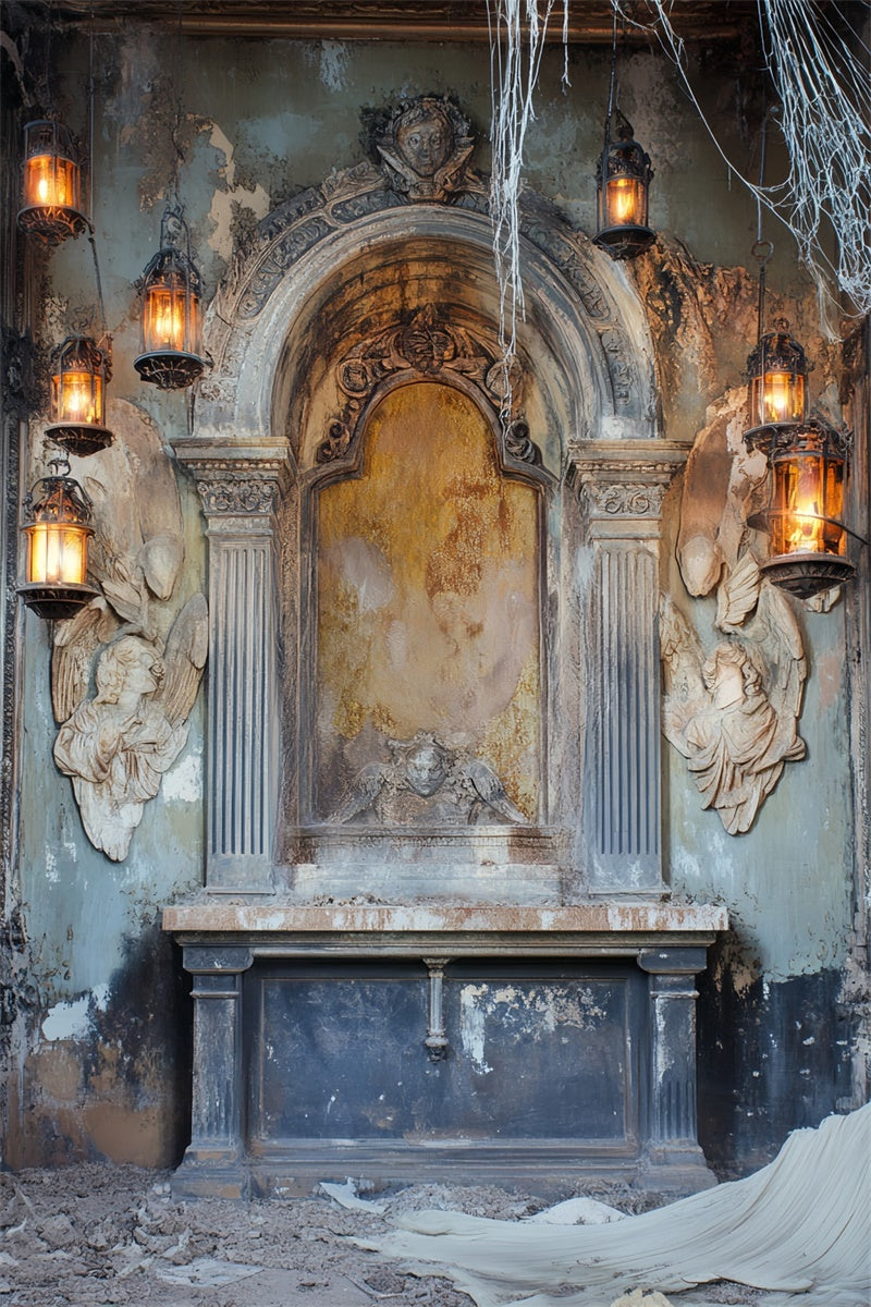 Hintergrund für Porträts Gotische Ruinen Altar Tuch Hintergründe LXX57-285