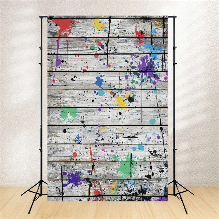 Holz-Hintergrundkulissen Urban Art Plank Wall Backdrop LXX57-311