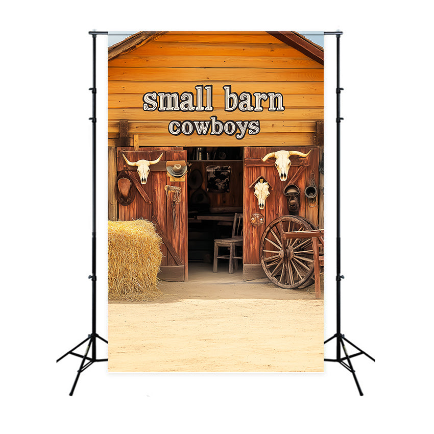 Scheune Backdrop Wild West Cowboy Eingang Foto Hintergrund LXX57-386
