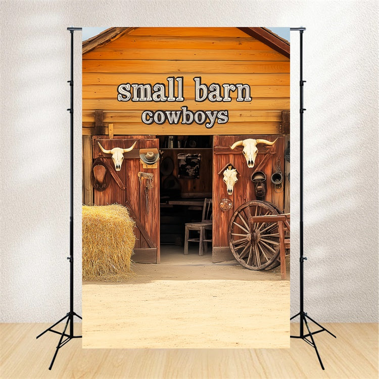 Scheune Backdrop Wild West Cowboy Eingang Foto Hintergrund LXX57-386