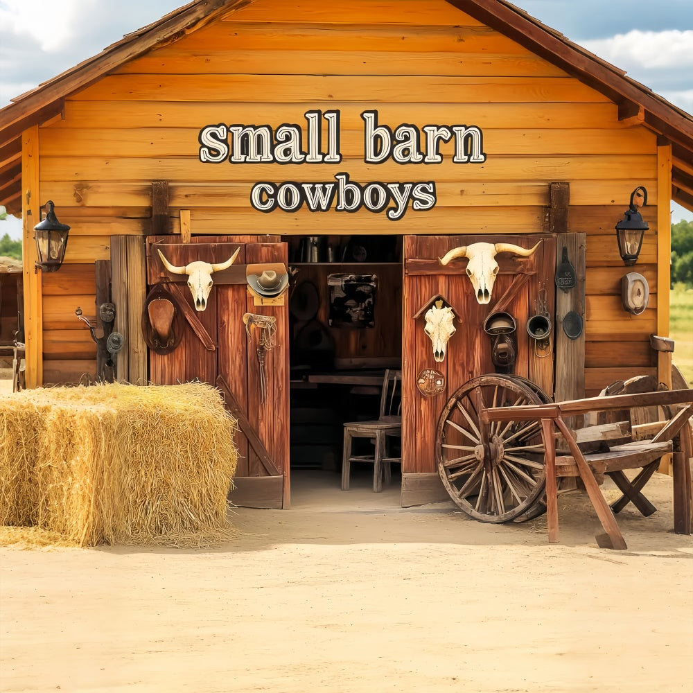 Scheune Backdrop Wild West Cowboy Eingang Foto Hintergrund LXX57-386