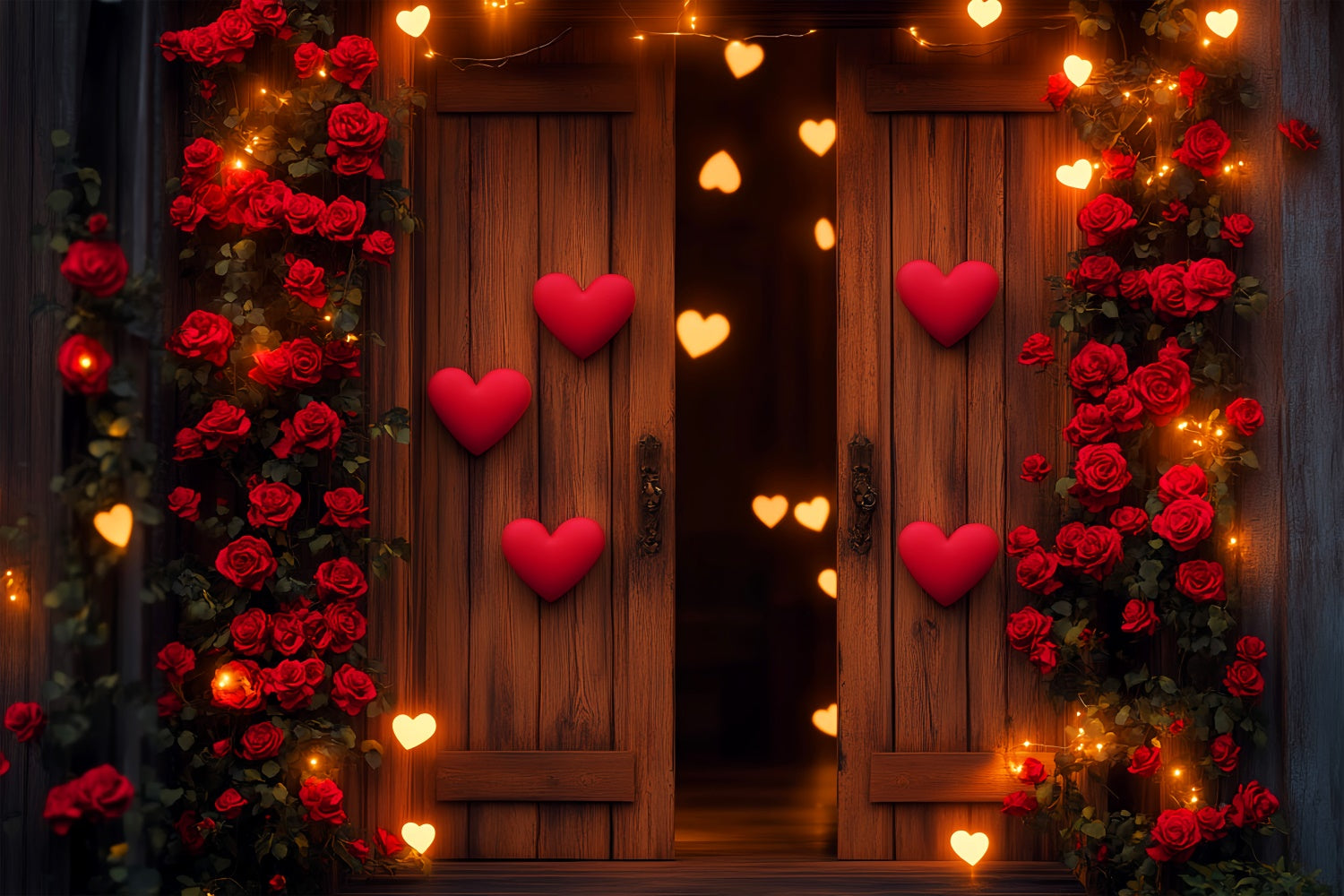Scheune Backdrops Romantische Rose Valentinstag Foto Hintergrund LXX57-415