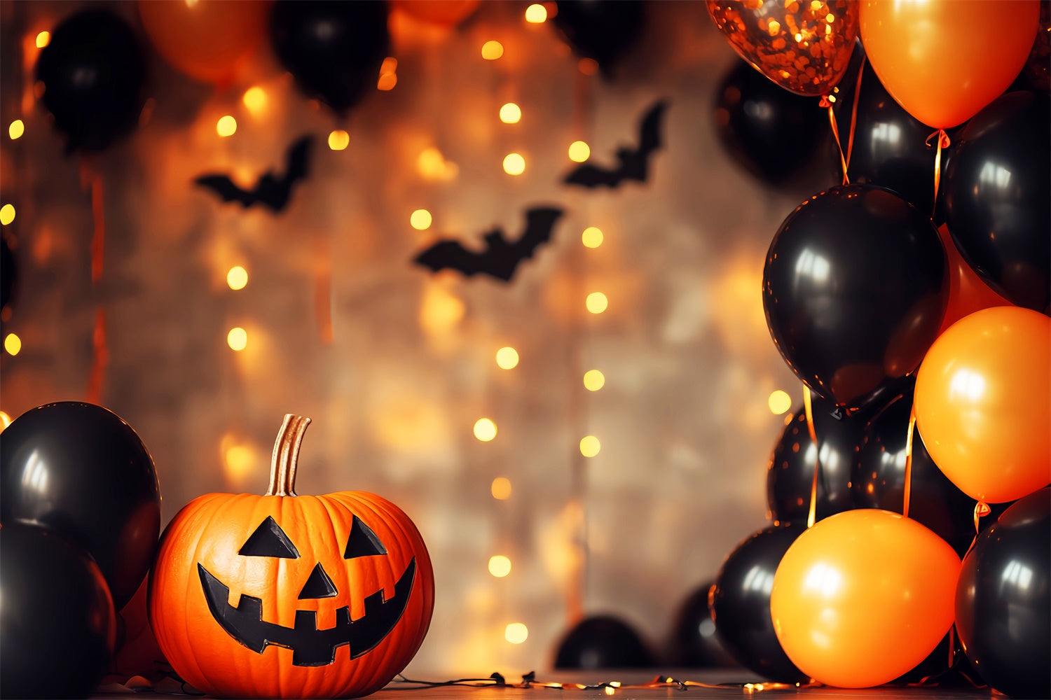 Halloween Party Backdrop Fledermäuse Luftballons Bash Backdrop LXX57-72