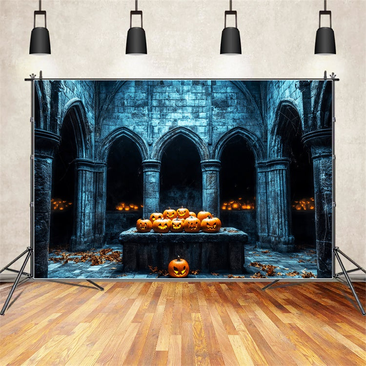 Halloween Fotohintergrund Gespenstisches Steingewölbe Hintergrund LXX58-11