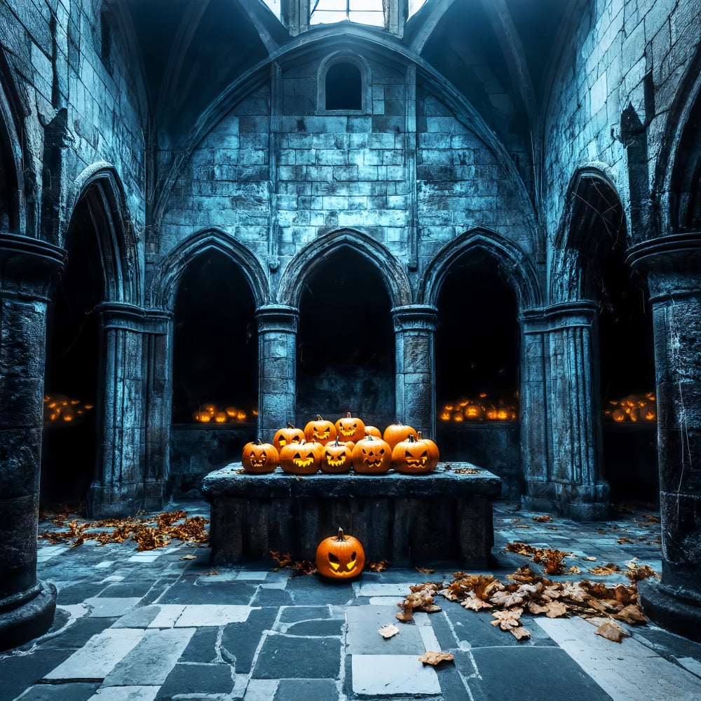 Halloween Fotohintergrund Gespenstisches Steingewölbe Hintergrund LXX58-11