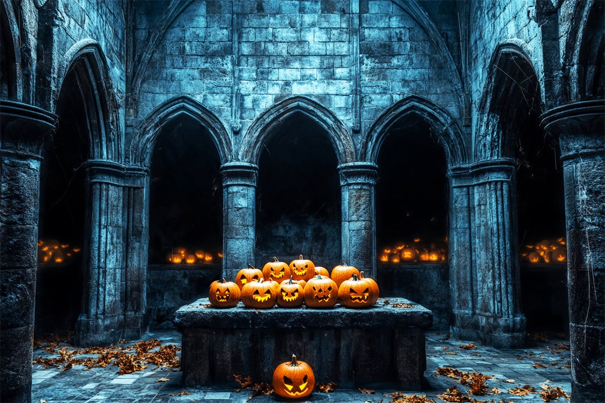 Halloween Fotohintergrund Gespenstisches Steingewölbe Hintergrund LXX58-11