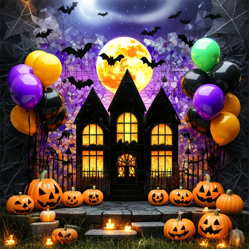Halloween Backdrops Gespenstischer Mondschein Party Foto Hintergrund LXX58-14