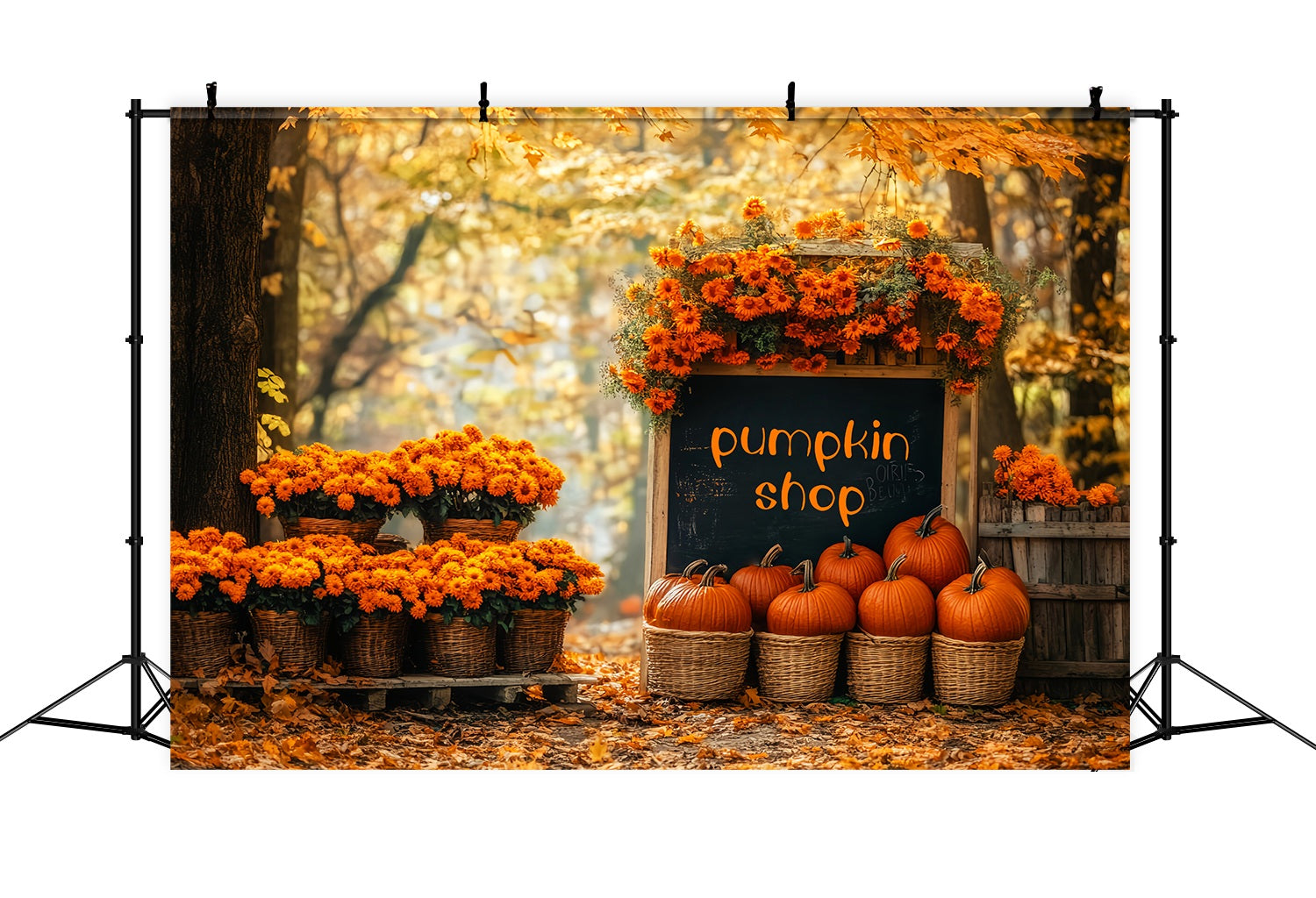Herbst Kulissen Kürbis Shop Herbst Blumenmarkt Kürbis Kulisse LXX58-215