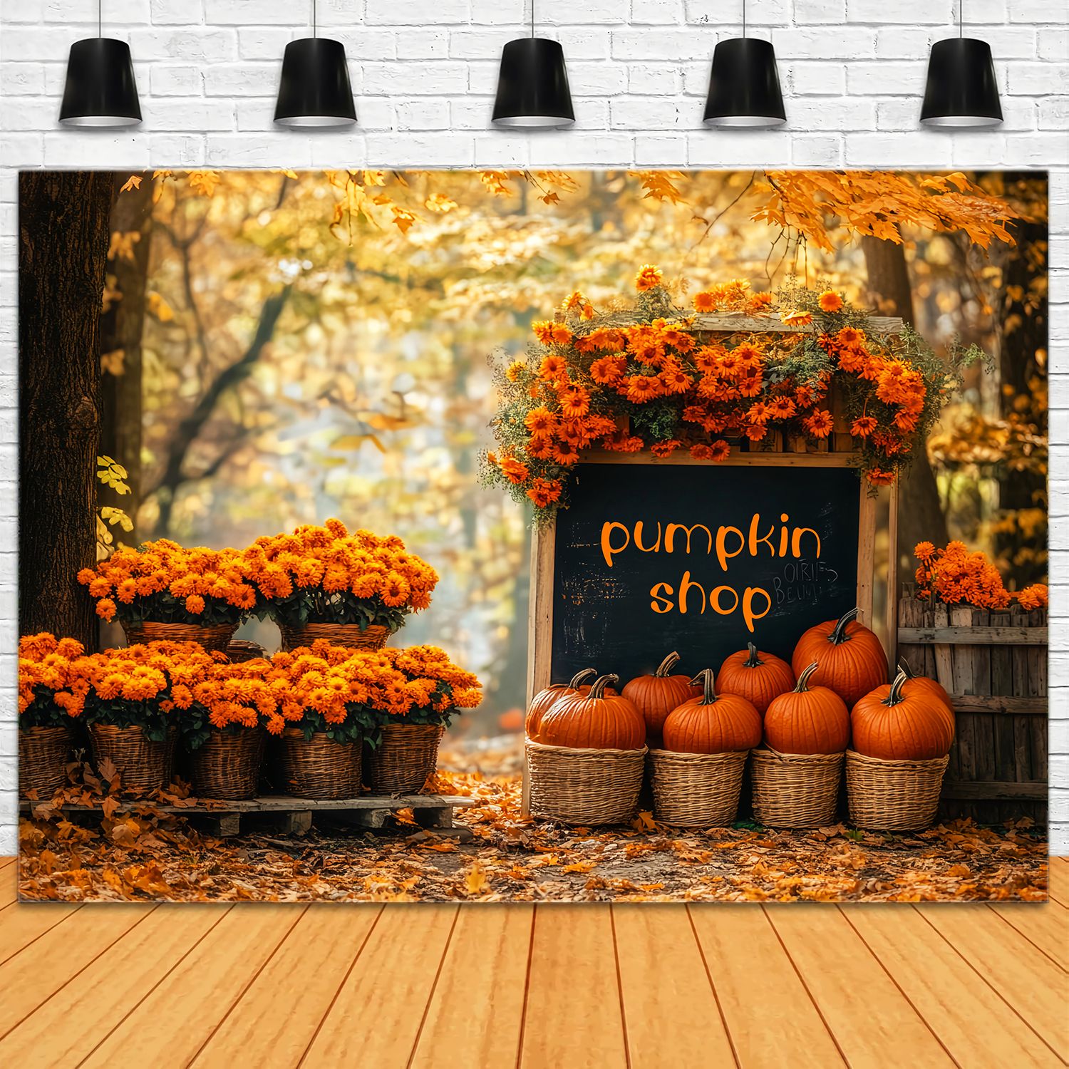 Herbst Kulissen Kürbis Shop Herbst Blumenmarkt Kürbis Kulisse LXX58-215