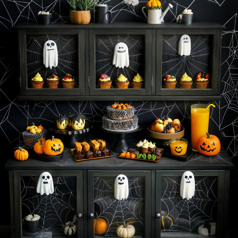 Halloween Fotohintergrund Gruselige Cupcake Schmaus Hintergrundkulisse LXX58-26