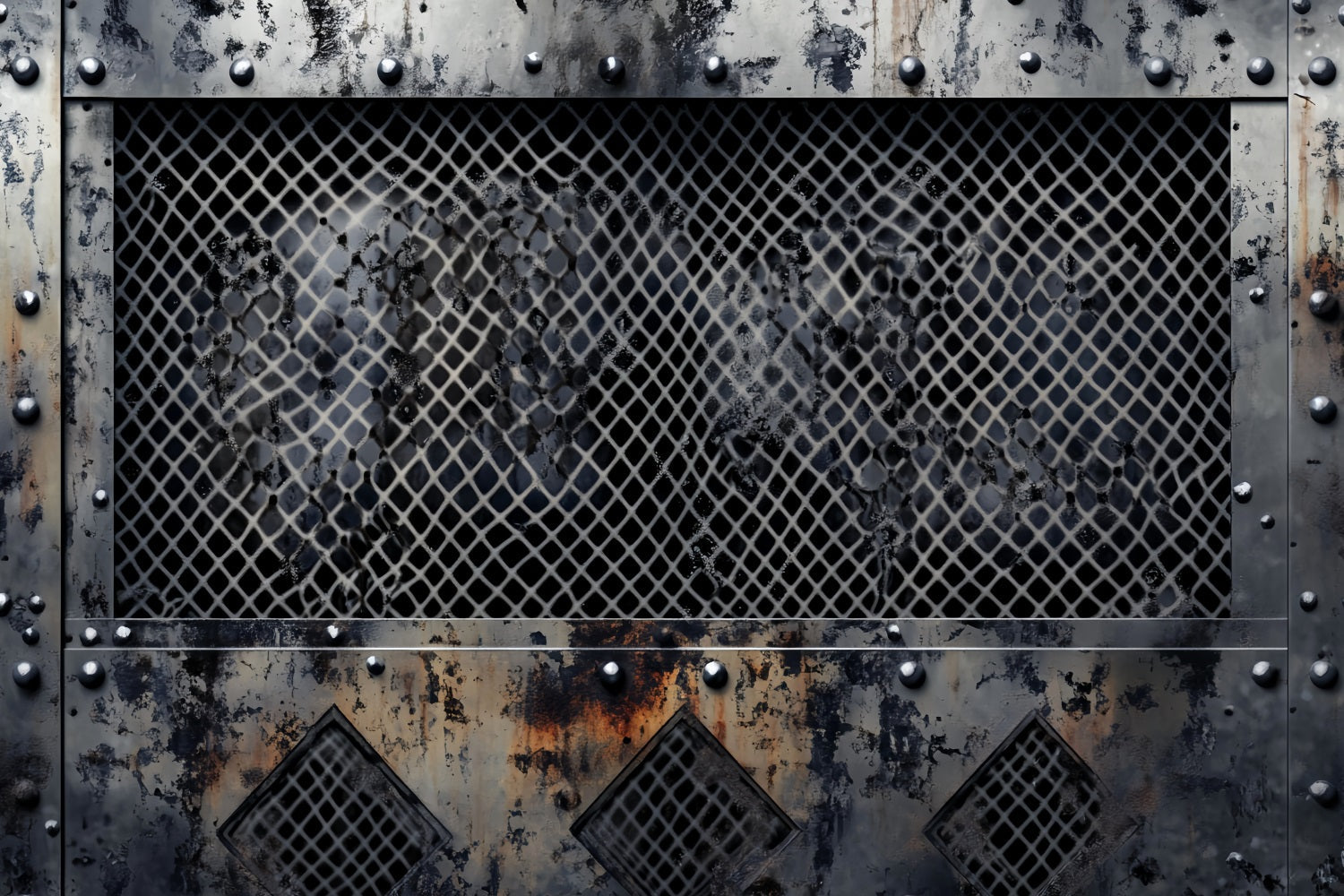 Schwarz weiß Graffiti-Wand Graffiti Rostiger Stahl Grunge-Gitter Graffiti Foto Hintergrund LXX58-266