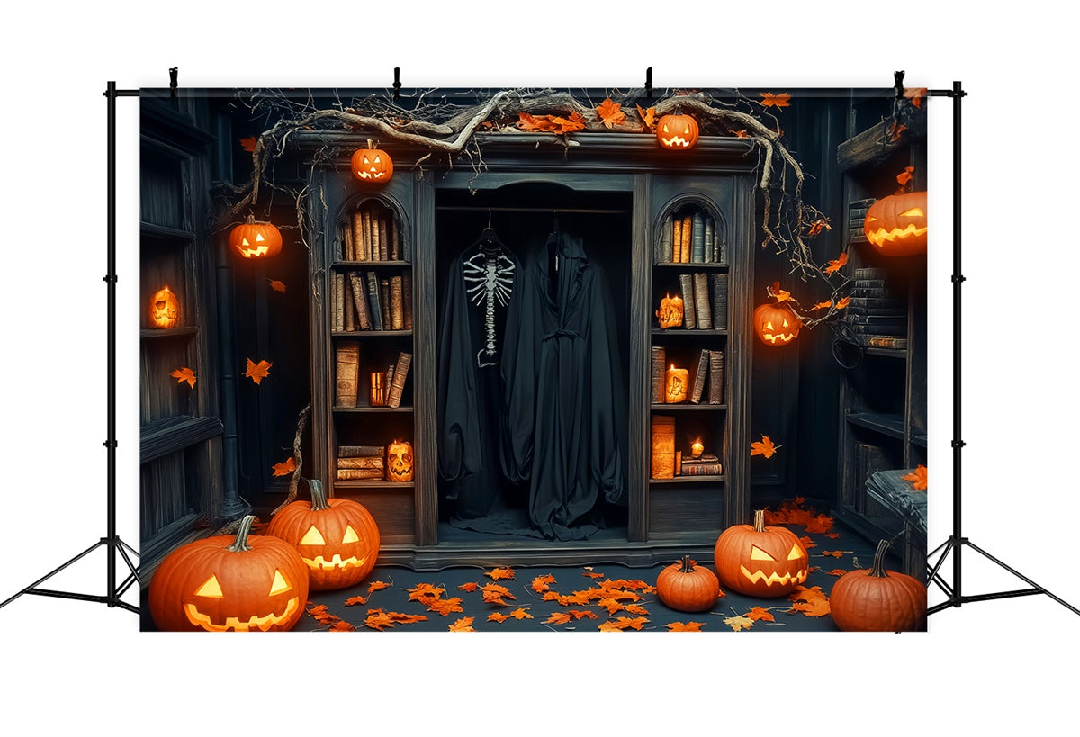 Garagentor Halloween Hintergrund Gespenstische Robe Schrank Foto Hintergrund LXX58-31