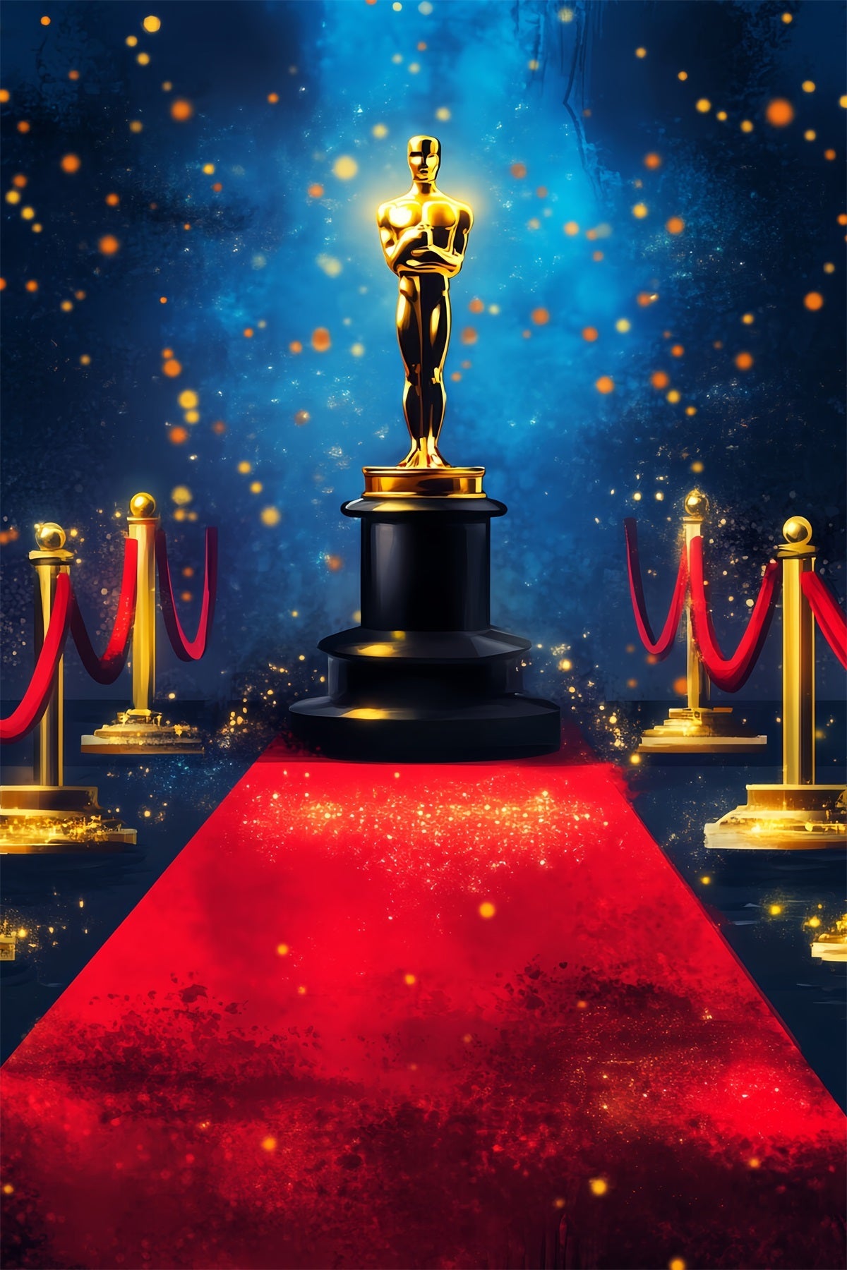 Oscar-Foto Hintergrund Goldener Award Spotlight Bühne Roter Teppich Foto Hintergrund LXX58-320