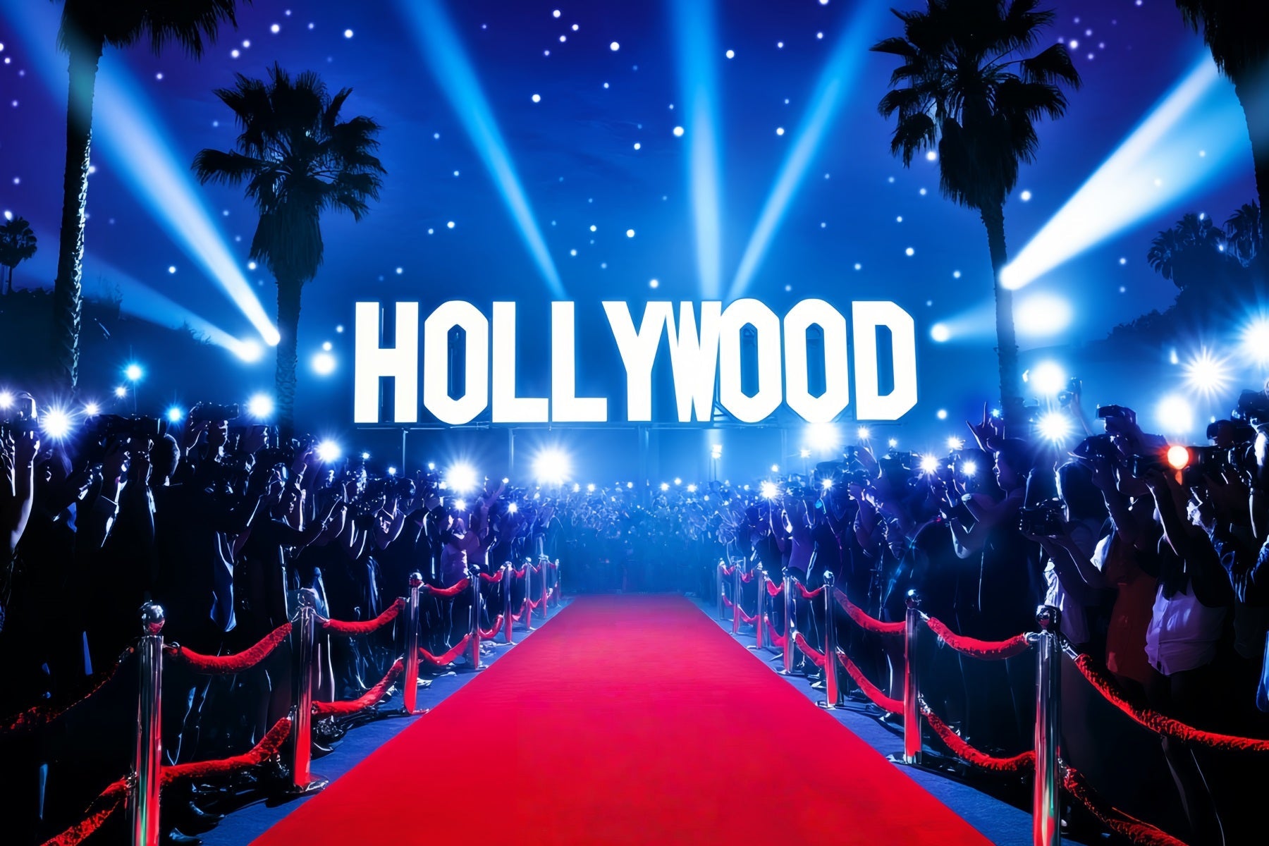 Paparazzi-Foto Hintergrund Hollywood-Lichter Paparazzi-Menschenmenge Roter-Teppich-Foto Hintergrund LXX58-323
