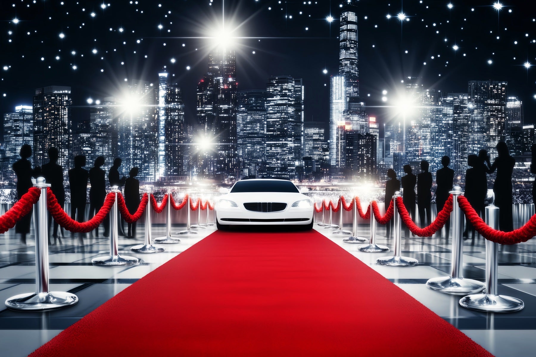 Paparazzi-Roter-Teppich-Foto Hintergrund Luxusauto-Ankunft Hollywood-Foto Hintergrund LXX58-325