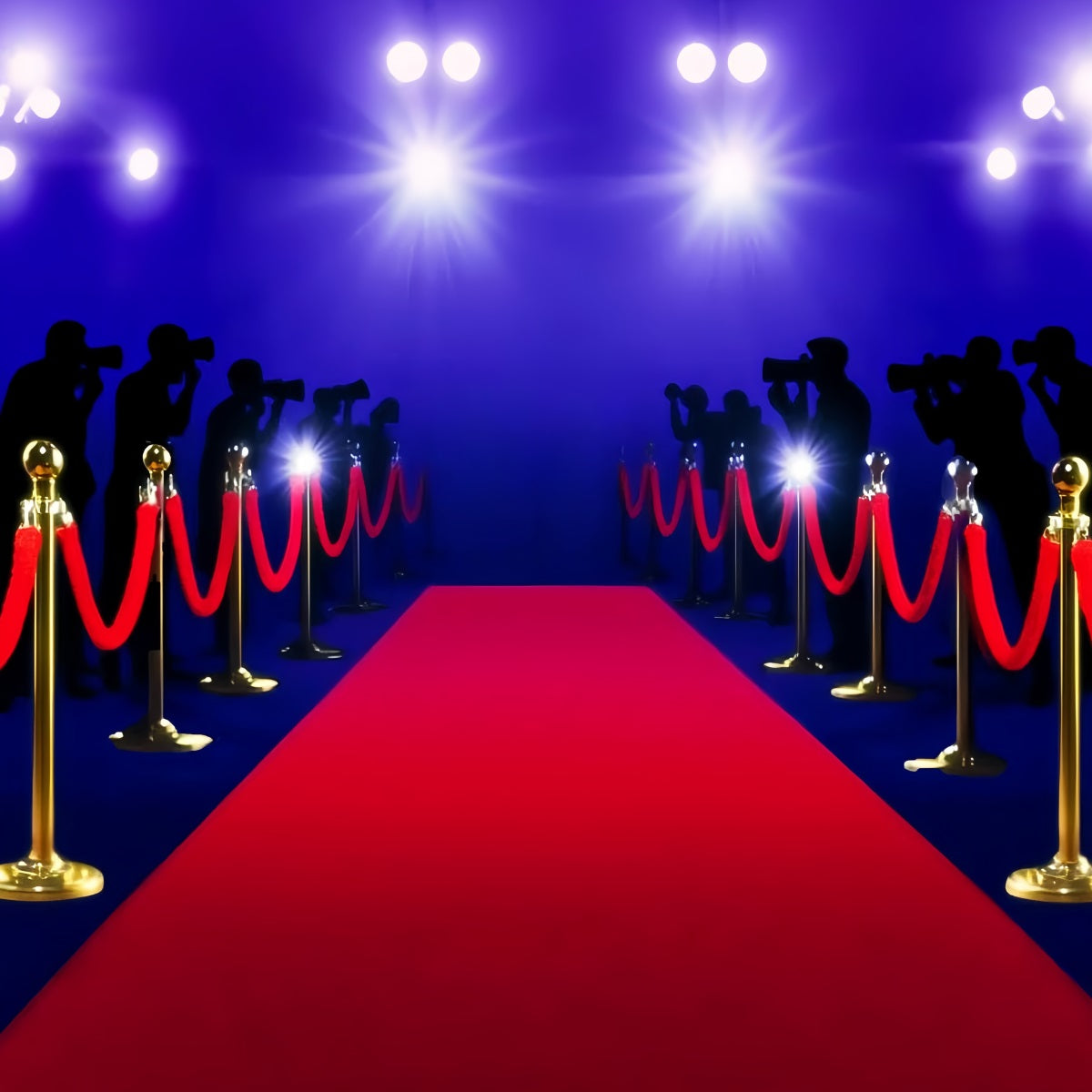 Paparazzi-Foto Hintergrund Heller Scheinwerfer Roter Teppich Hollywood-Foto Hintergrund LXX58-326