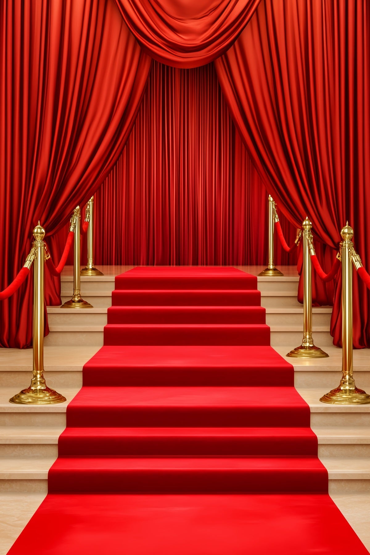 Roter Teppich als Foto Hintergrund Vorhang Elegantes Eingangsportal Broadway-Bühnen Foto Hintergrund LXX58-333