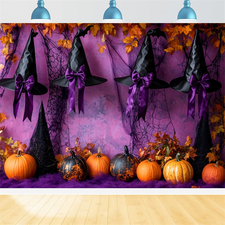 Halloween Wandhintergrund Verzauberte Hexe Band Foto Hintergrund LXX58-41