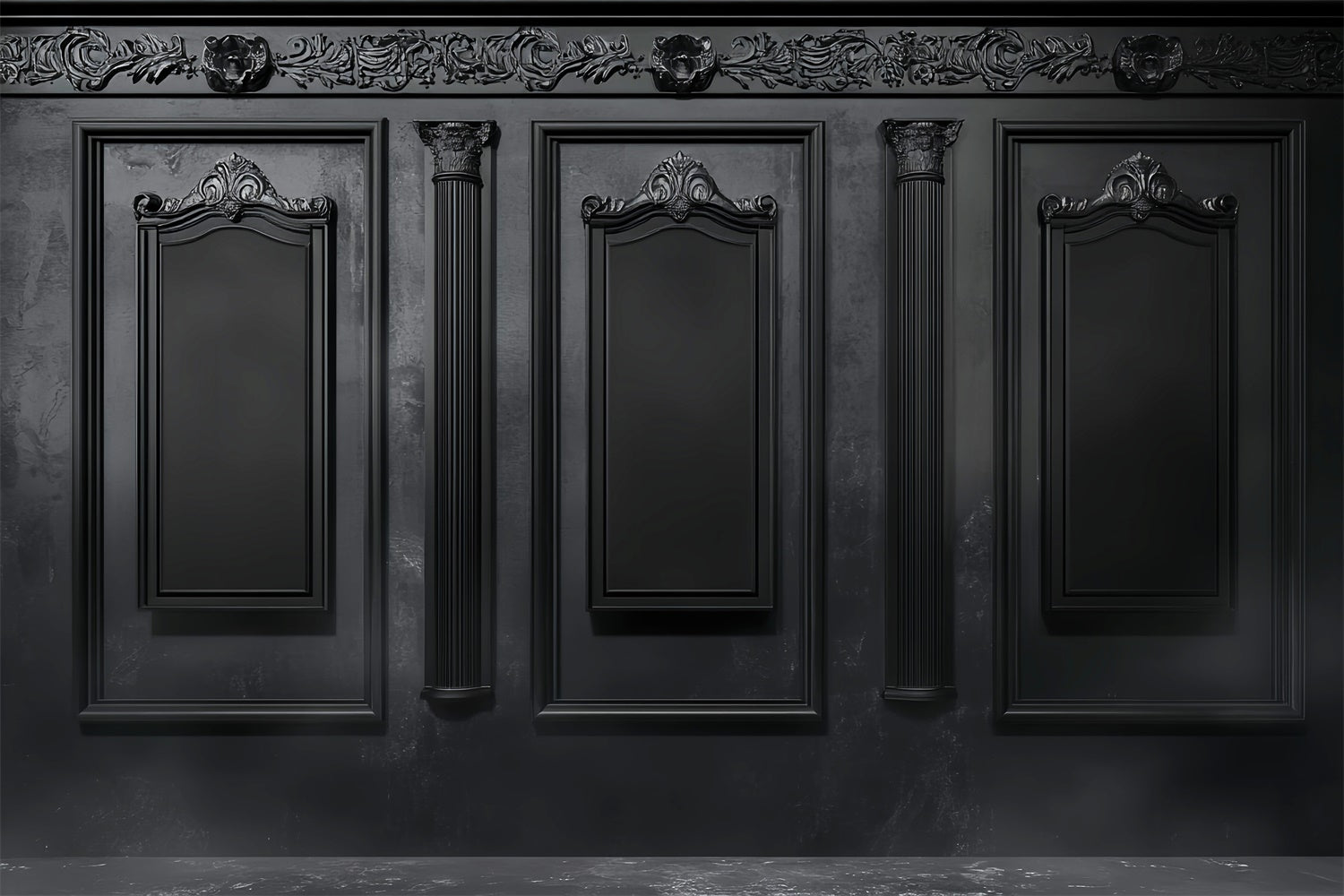 Halloween Wandhintergrund Barock Schwarzer Panel Foto Hintergrund LXX58-8