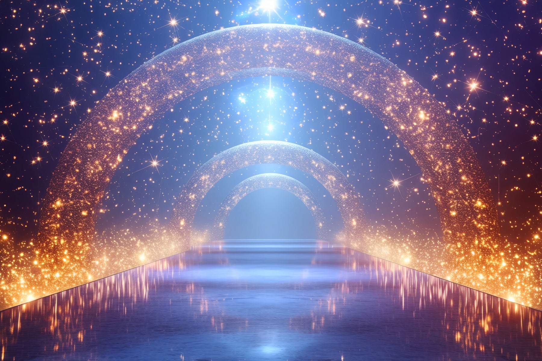 Spotlight-Fotohintergrund Funkelnde Galaxie-Lichtbogen-Beleuchtung Schul-Tanzfotohintergrund LXX59-13