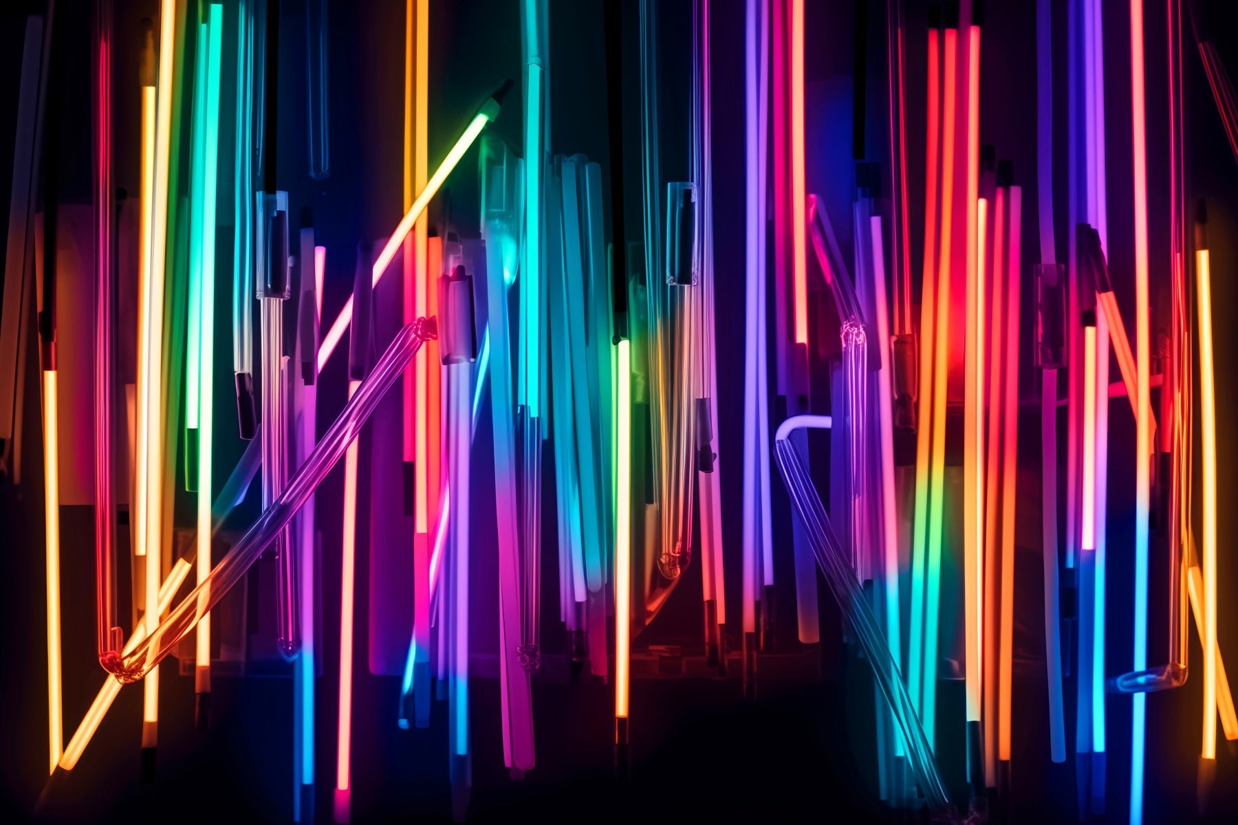 Tanzstudio-Fotohintergrund Neon-Regenbogen-Leuchtlichter Fotografie Tanz-Fotohintergrund LXX59-17