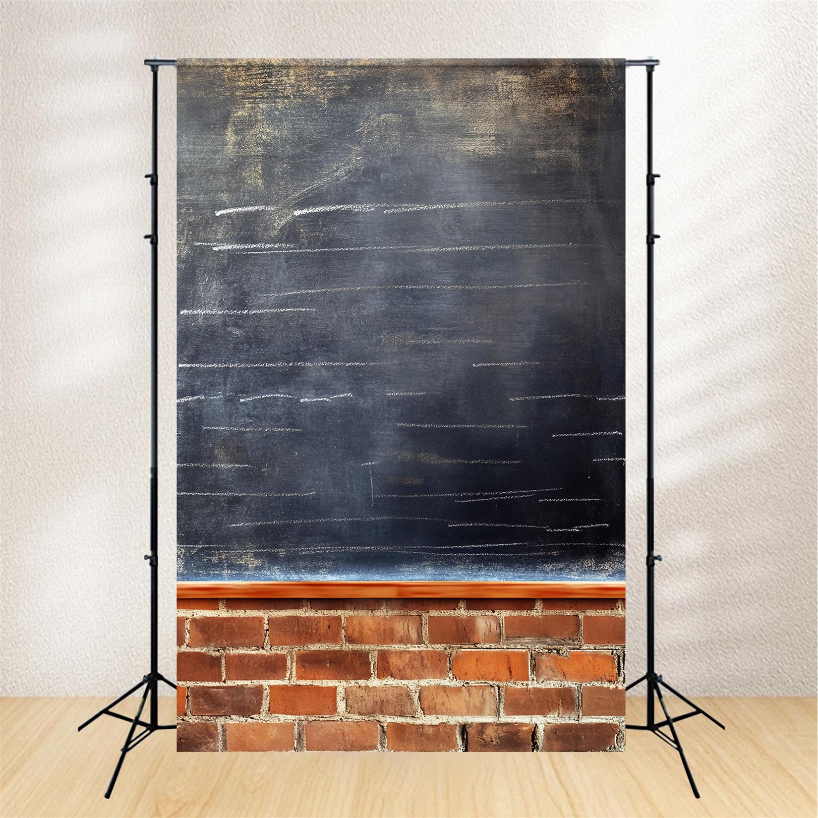 Fotohintergrund für den Schulanfang Kreidetafel Ziegelwand-Textur Kreidetafel-Fotohintergrund für den Schulanfang LXX59-249