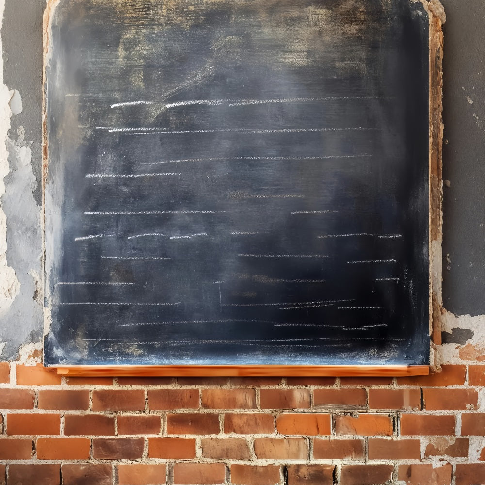 Fotohintergrund für den Schulanfang Kreidetafel Ziegelwand-Textur Kreidetafel-Fotohintergrund für den Schulanfang LXX59-249