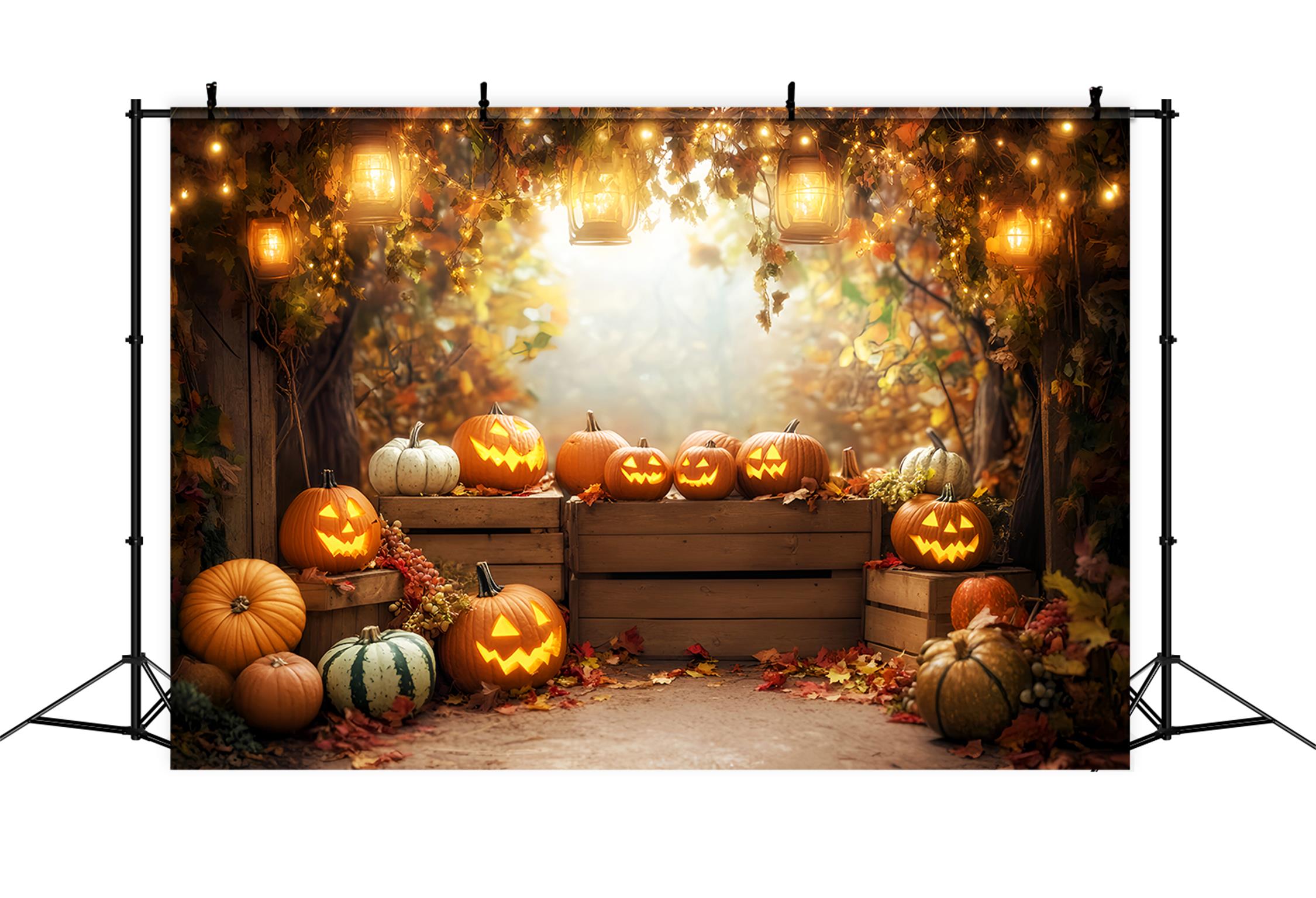 Herbstkulisse Herbstlicher Marktstand Herbst-Fotoshooting-Kulisse LXX59-268