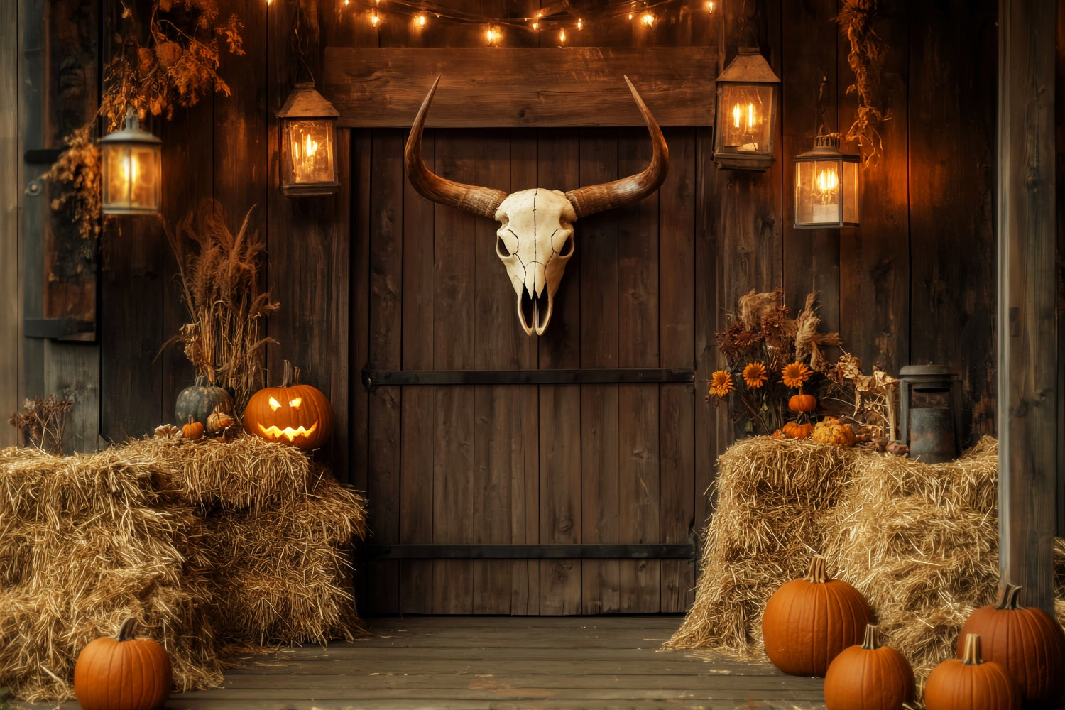 Rustikaler Fotohintergrund Rustikale Ernte Holzscheune Herbst-Fotografie-Studiohintergründe LXX59-278