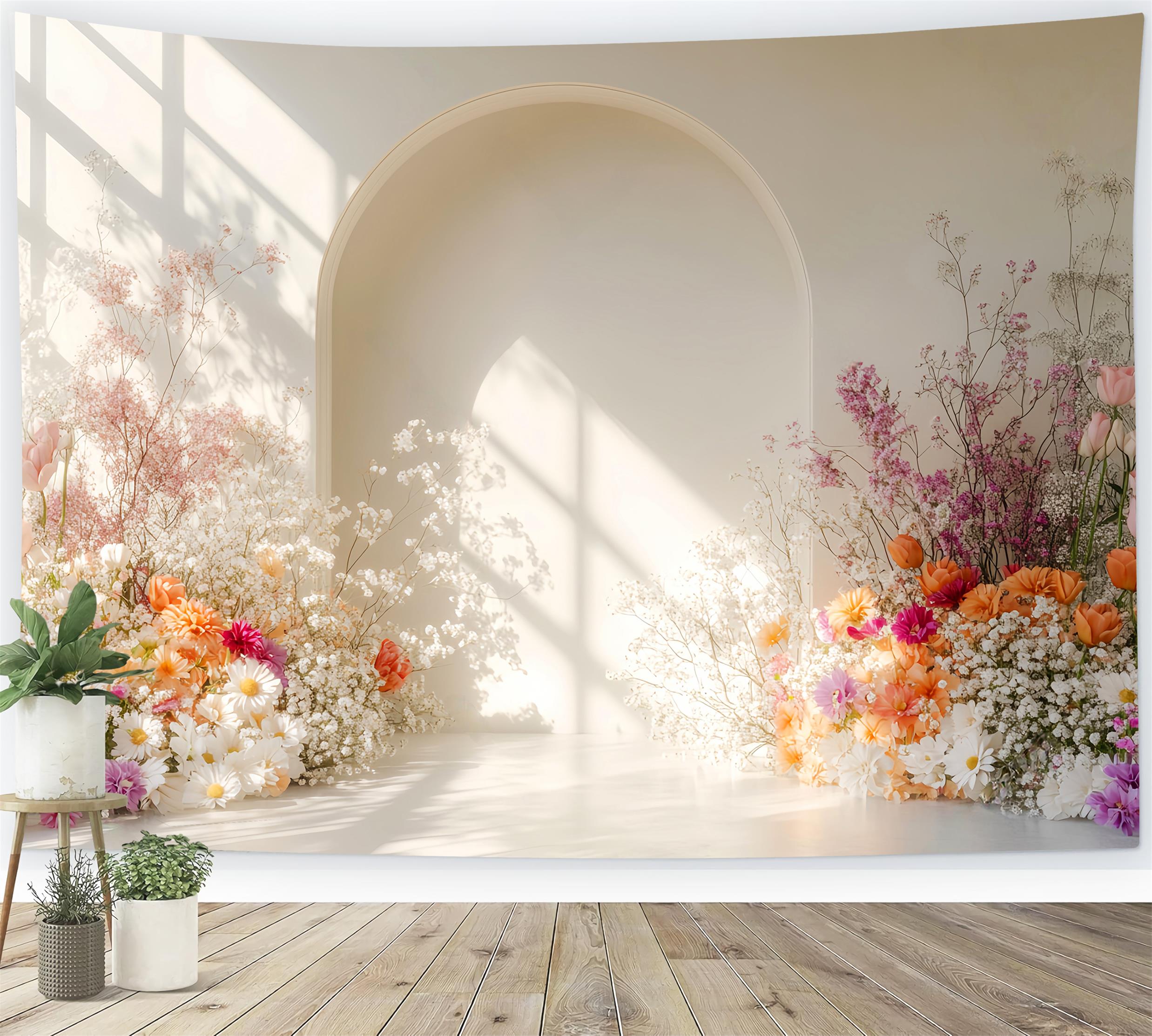 Herbsthintergrund Heller Blumen-Bohemian-Fotohintergrund Herbst-Fotohintergründe LXX59-280