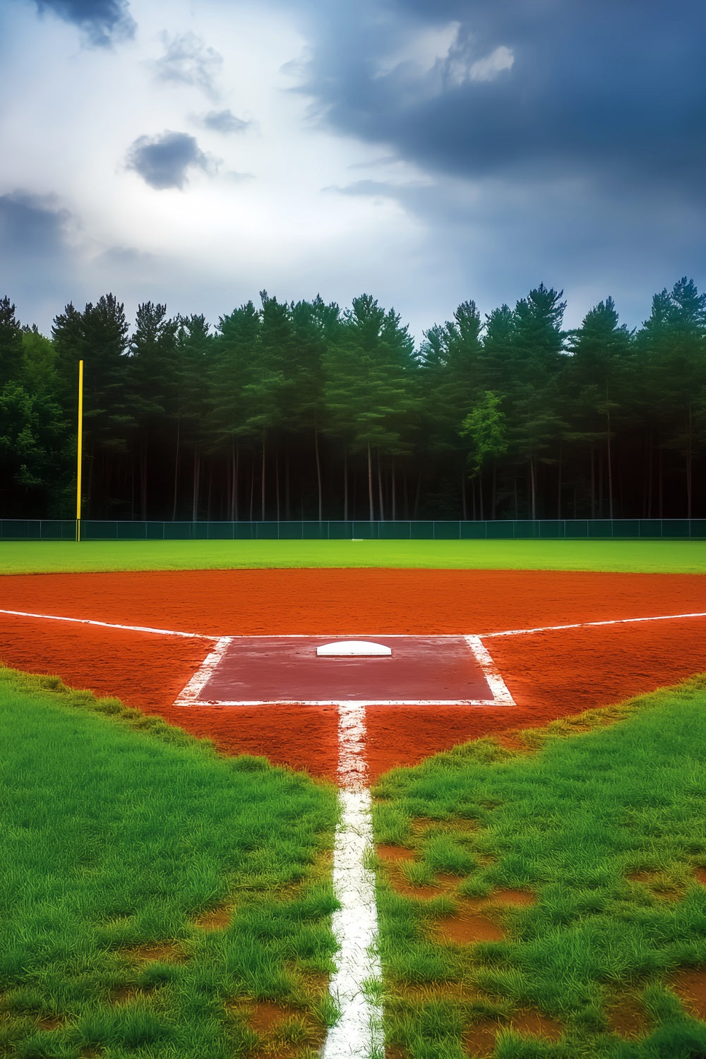 Sport-Fotohintergrund Waldrand Baseballfeld Baseballfeld-Fotohintergrund LXX59-341