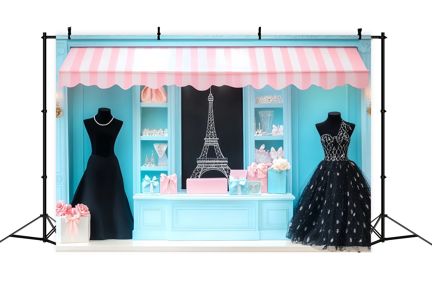 Paris-Ladenhintergründe Paris-Boutique Modeauslage Paris-Hintergründe LXX59-36