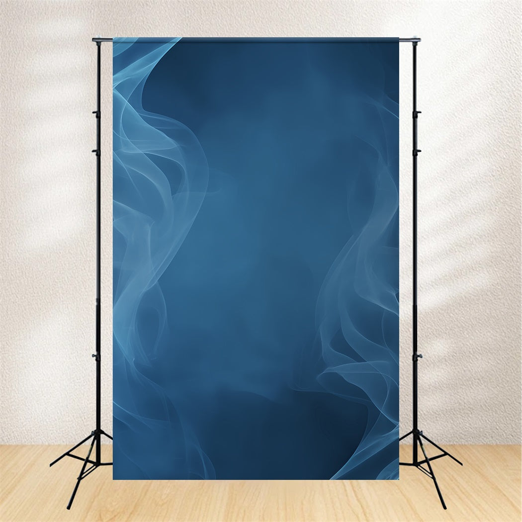 Abstrakter Tanzstudio-Fotohintergrund Blaue abstrakte fließende Textur Tanzfotohintergründe LXX59-4