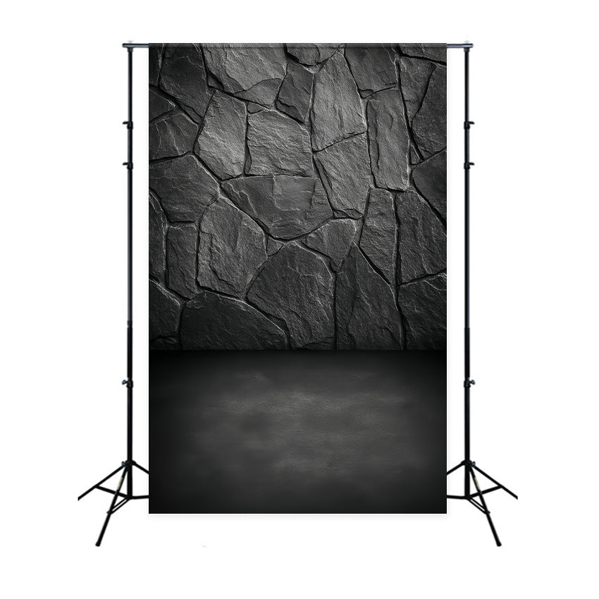 Betonwand-Fotohintergrund Dunkle Schieferstein-Struktur Porträt-Studiohintergründe LXX59-428